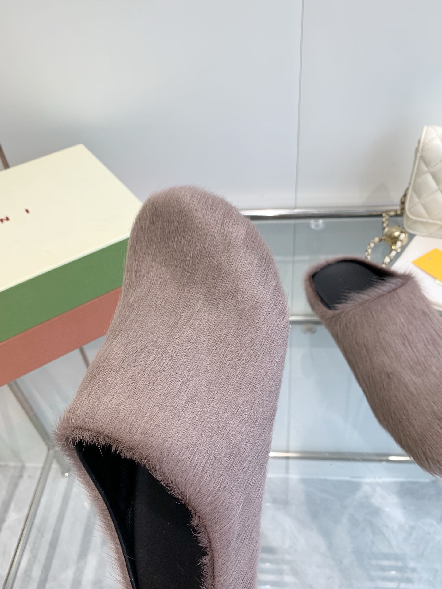 MARNI Female P672 Sabot Shoes: Stylish, Comfortable, and Versatile for All Seasons – Horse Hair Fabric, Genuine Leather. - 图片 7