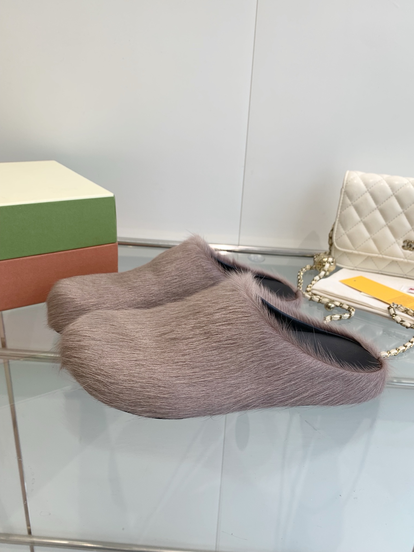 MARNI Female P672 Sabot Shoes: Stylish, Comfortable, and Versatile for All Seasons – Horse Hair Fabric, Genuine Leather. - 图片 2