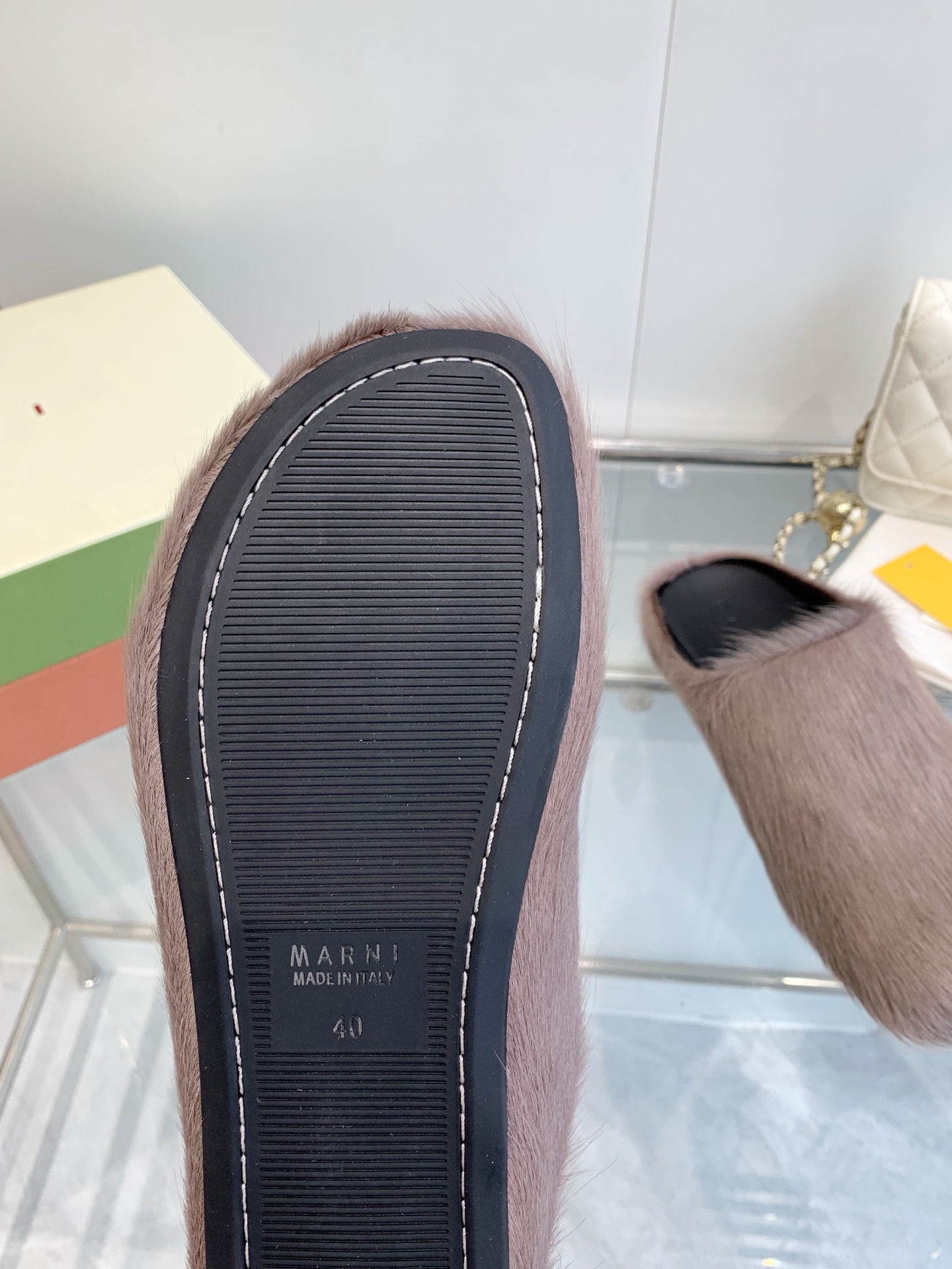 MARNI Female P672 Sabot Shoes: Stylish, Comfortable, and Versatile for All Seasons – Horse Hair Fabric, Genuine Leather. - 图片 6
