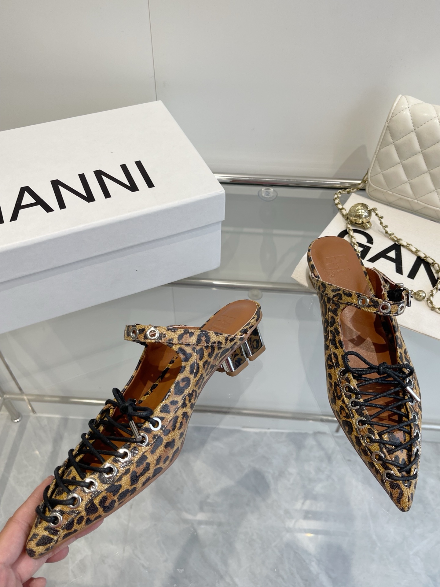 Ganni 25SS Leather Ballet Shoes: Imported Cattle Skin, Water-Skinned Calf Lining. - 图片 4