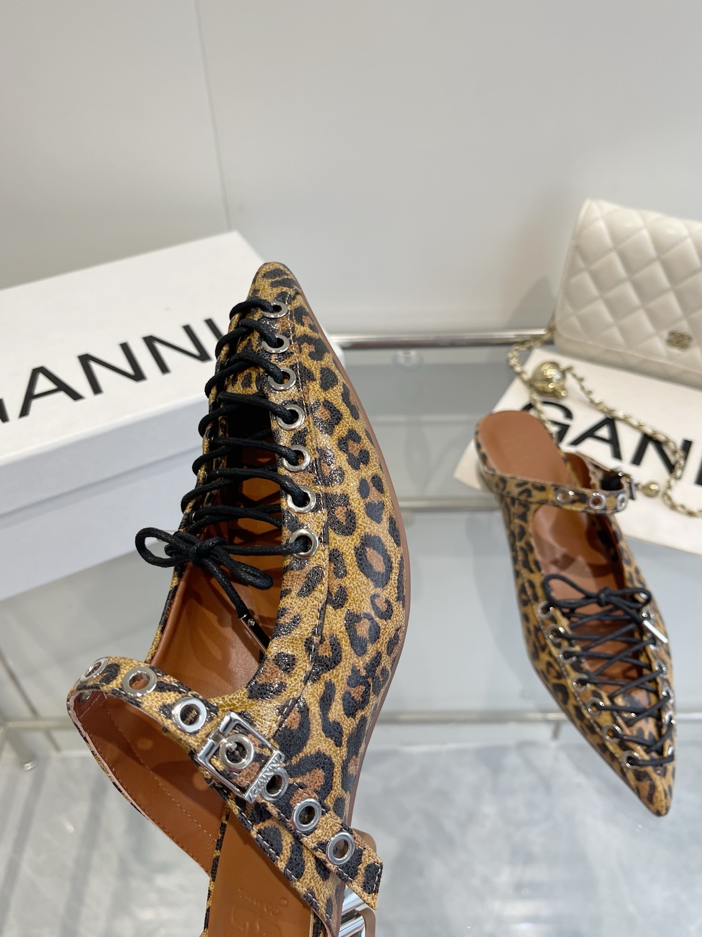 Ganni 25SS Leather Ballet Shoes: Imported Cattle Skin, Water-Skinned Calf Lining. - 图片 7