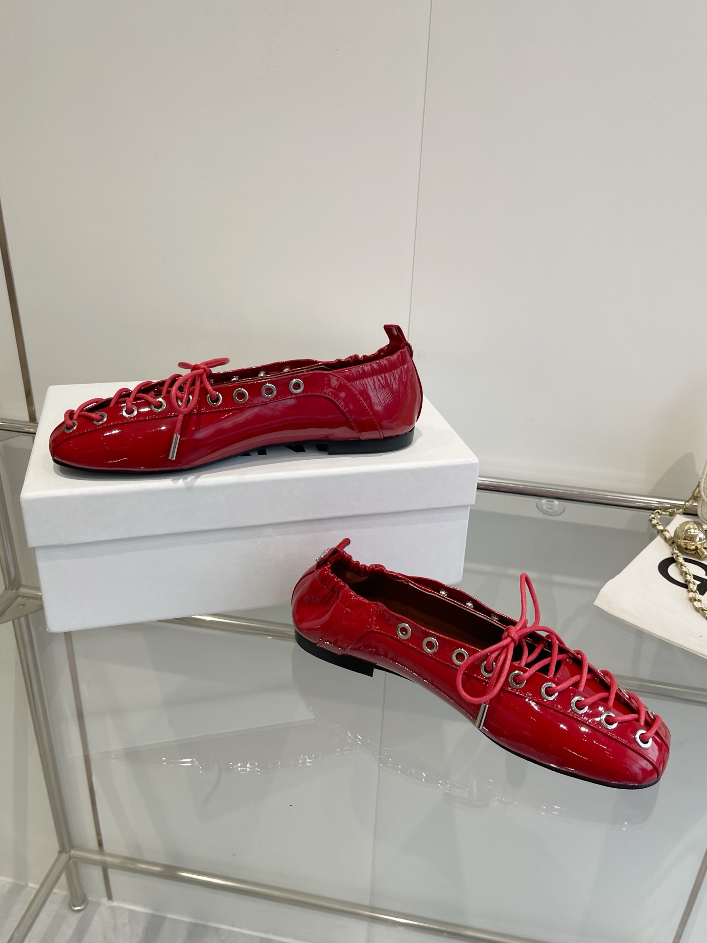 Ganni 25SS Leather Ballet Shoes: Imported, Water-Skinned Calf, Rubber Soles – Size 35-39 - 图片 9