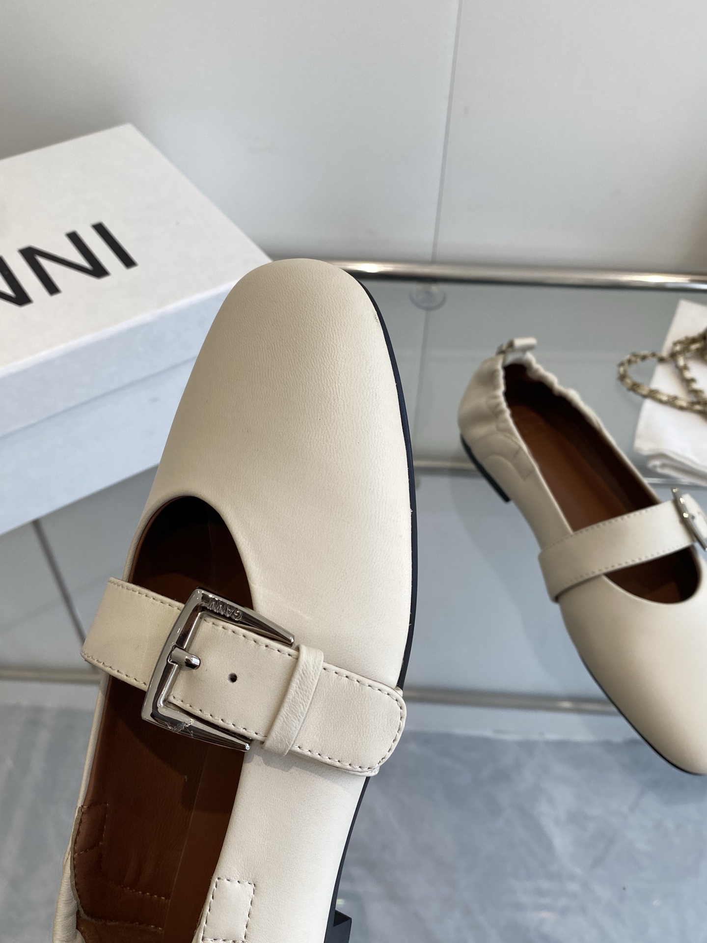 New GANNI 25SS Shoes: Sheepskin, Rubber Soles, Sizes 35-39, Original Packaging - 图片 7