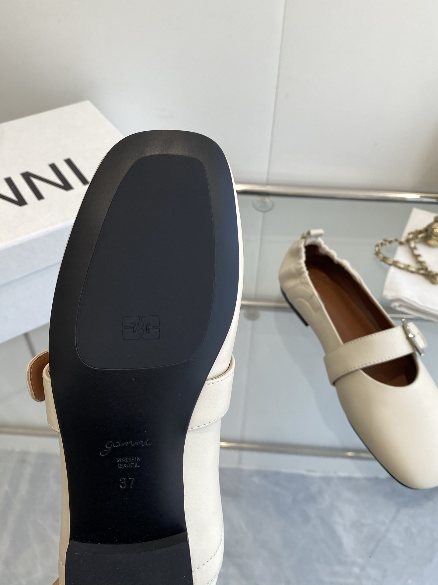 New GANNI 25SS Shoes: Sheepskin, Rubber Soles, Sizes 35-39, Original Packaging - 图片 6