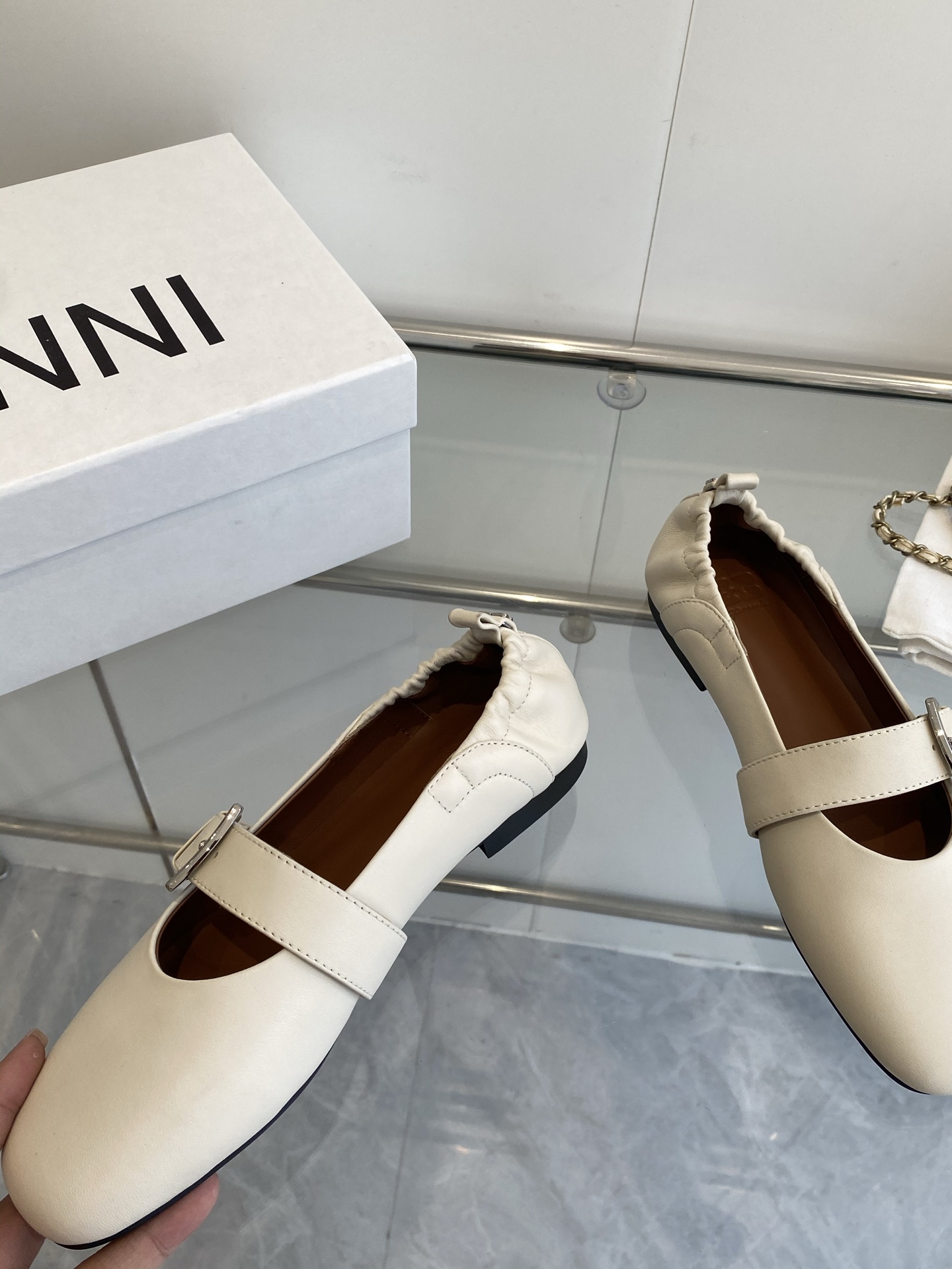New GANNI 25SS Shoes: Sheepskin, Rubber Soles, Sizes 35-39, Original Packaging - 图片 4