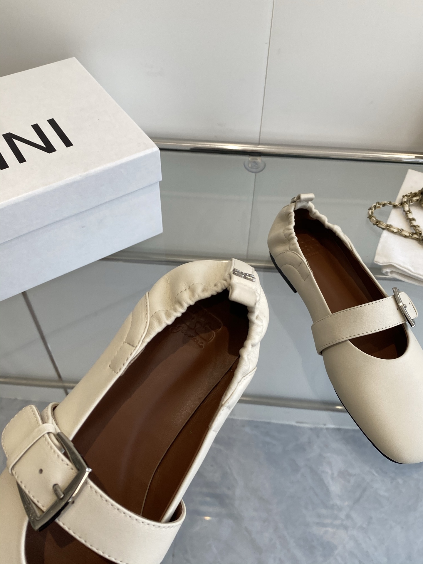 New GANNI 25SS Shoes: Sheepskin, Rubber Soles, Sizes 35-39, Original Packaging - 图片 5