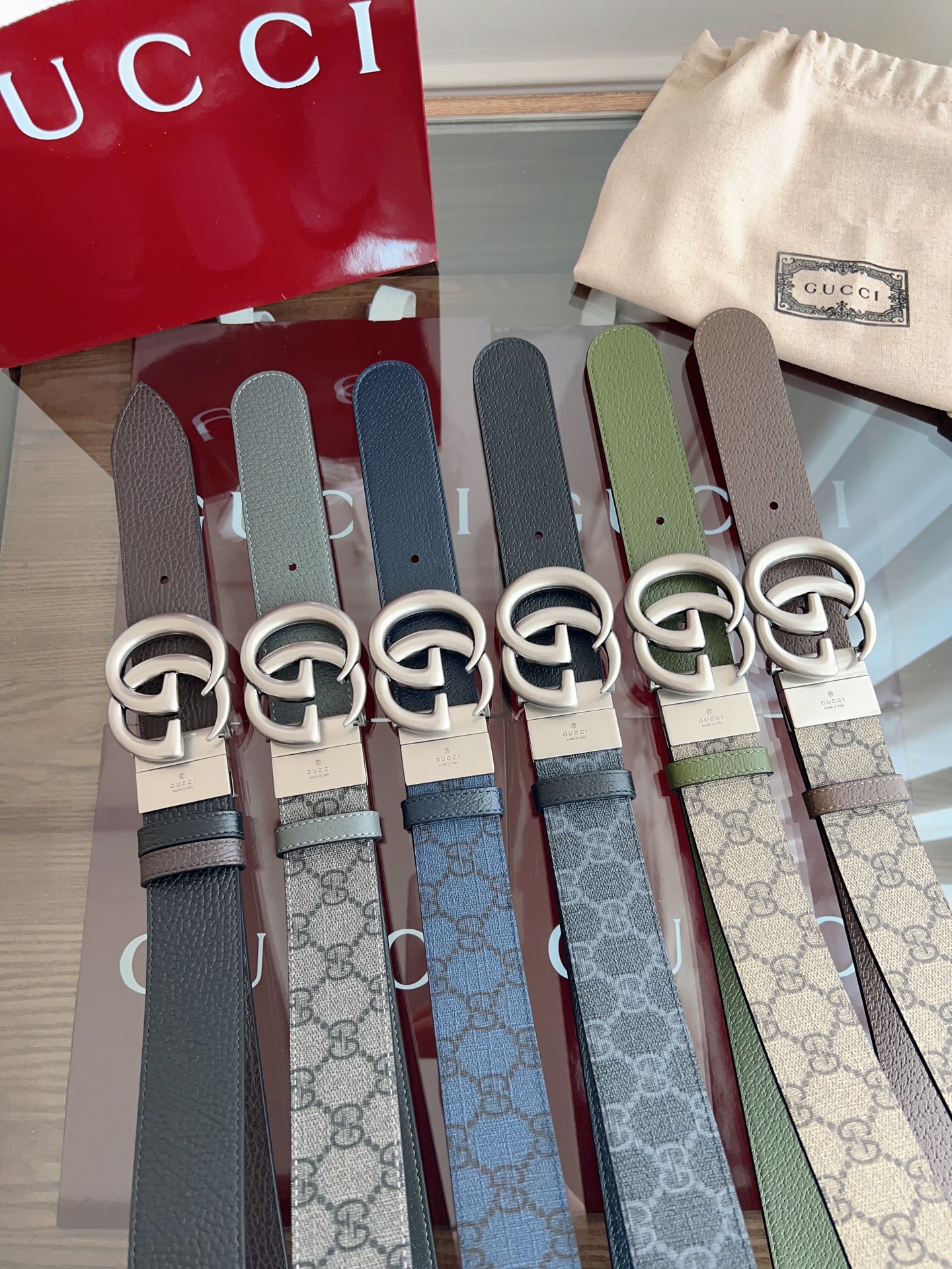 Gucci 集合图 pvc定制面料 双面可使用