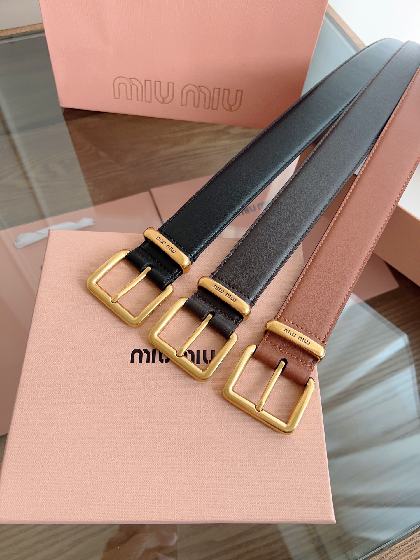 [Miu Miu Belts]MiuMiu width 3.5cm
