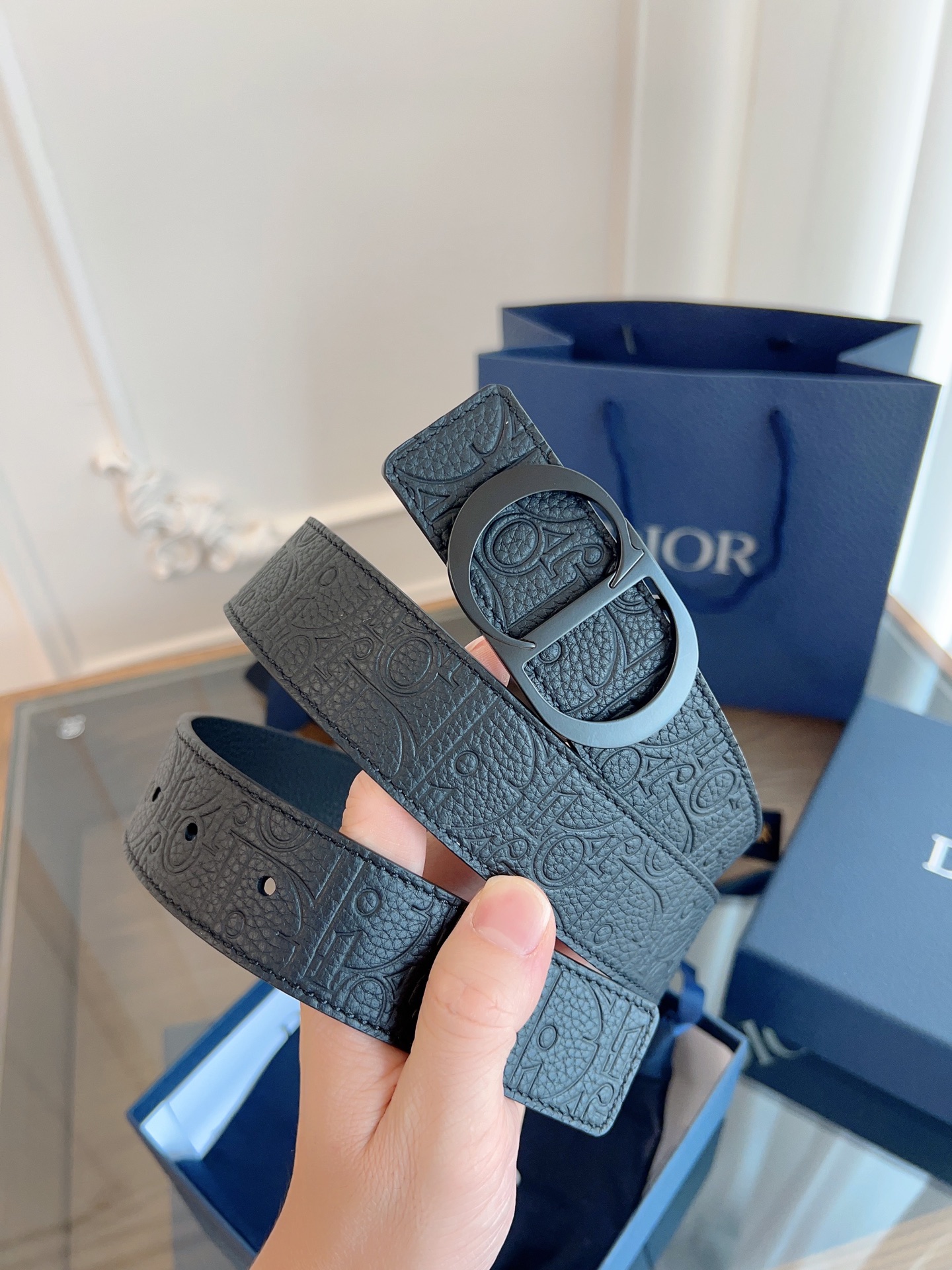 《DIOR》迪奥/加强版🇫🇷法国原厂皮料，黑色/轧花全皮 品质毋庸置疑 没有更好 只有最好  尺寸3.5