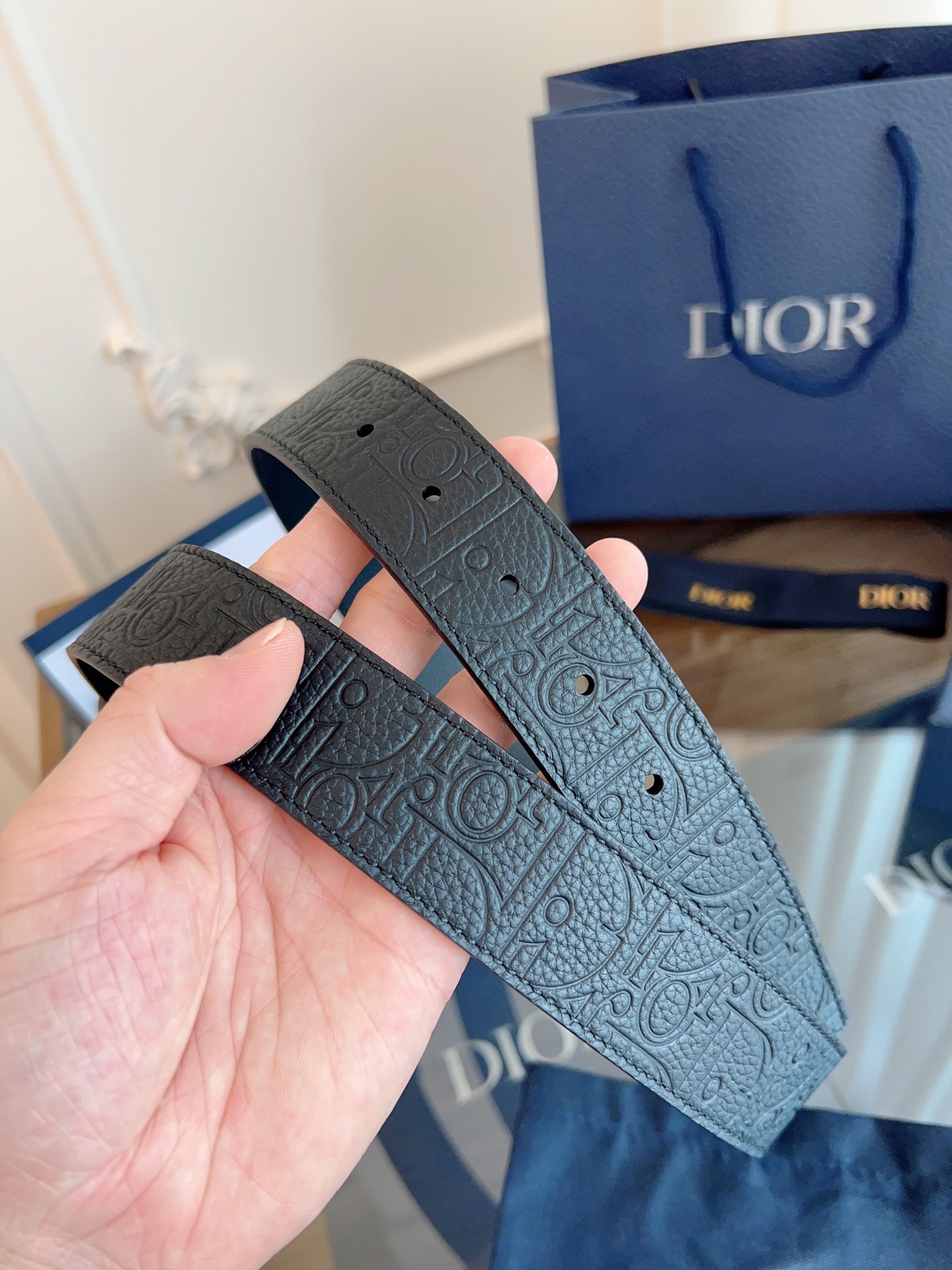 《DIOR》迪奥/加强版🇫🇷法国原厂皮料，黑色/轧花全皮 品质毋庸置疑 没有更好 只有最好  尺寸3.5