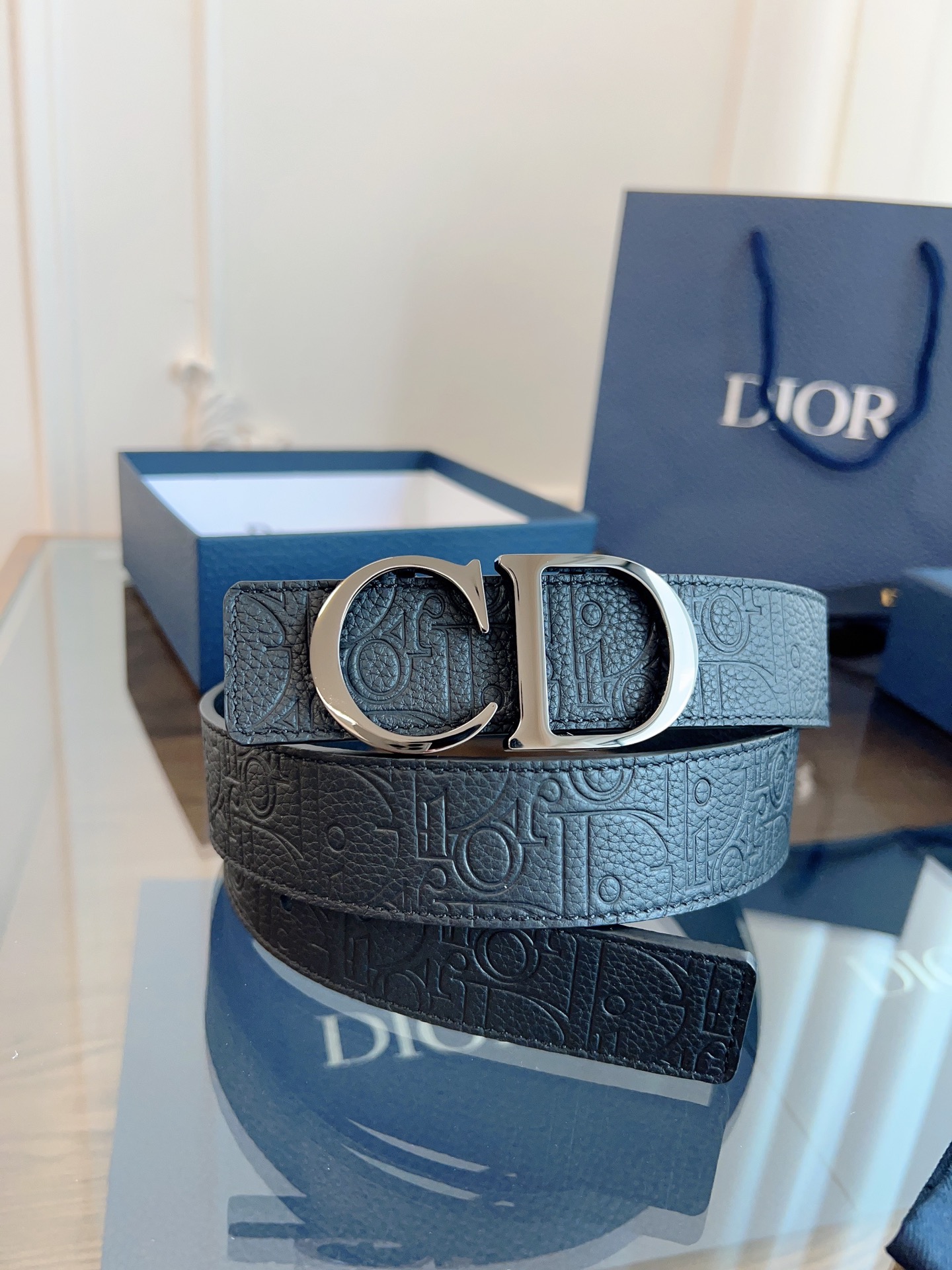 《DIOR》迪奥/加强版🇫🇷法国原厂皮料，黑色/轧花全皮 品质毋庸置疑 没有更好 只有最好  尺寸3.5