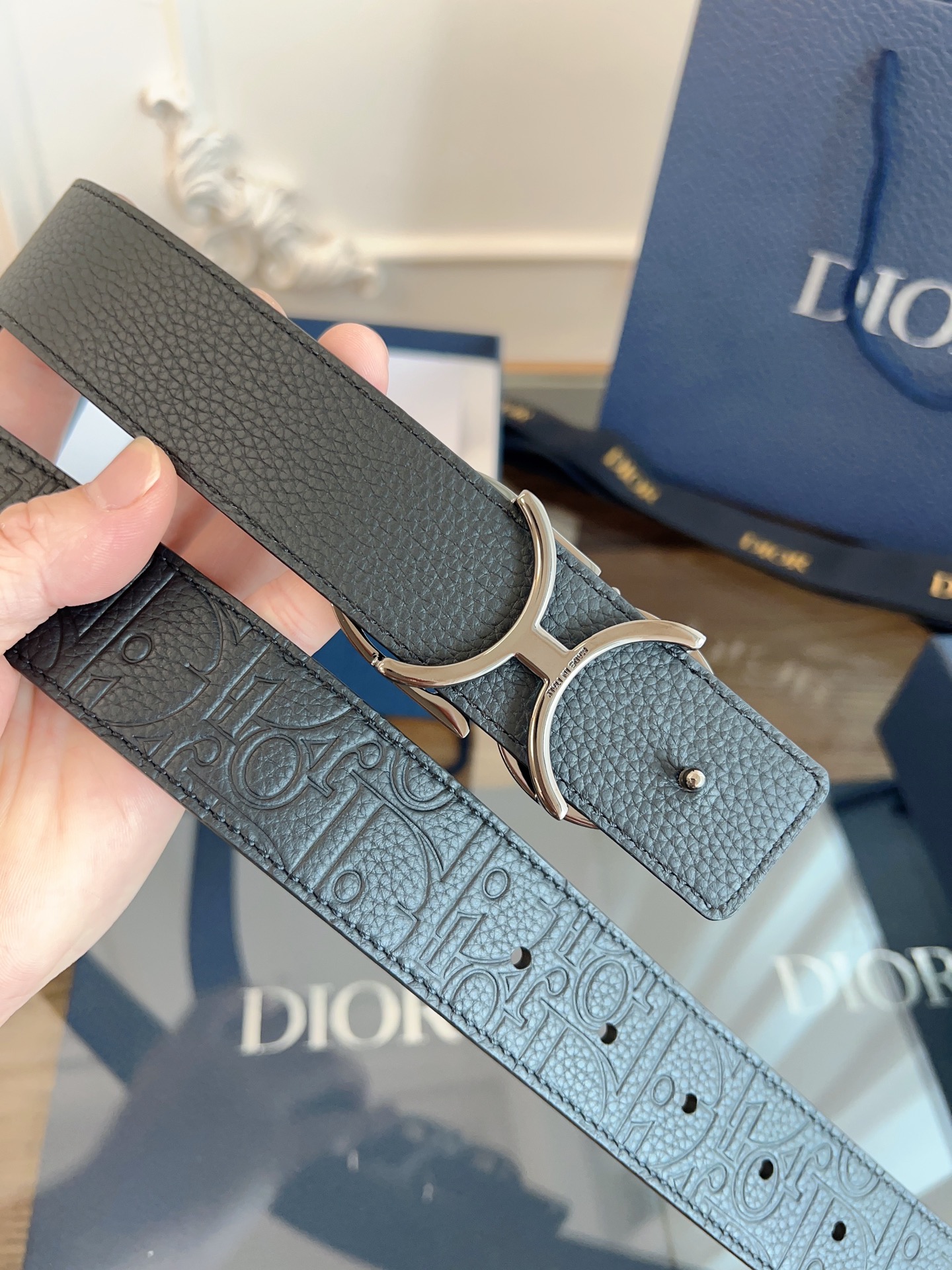 《DIOR》迪奥/加强版🇫🇷法国原厂皮料，黑色/轧花全皮 品质毋庸置疑 没有更好 只有最好  尺寸3.5