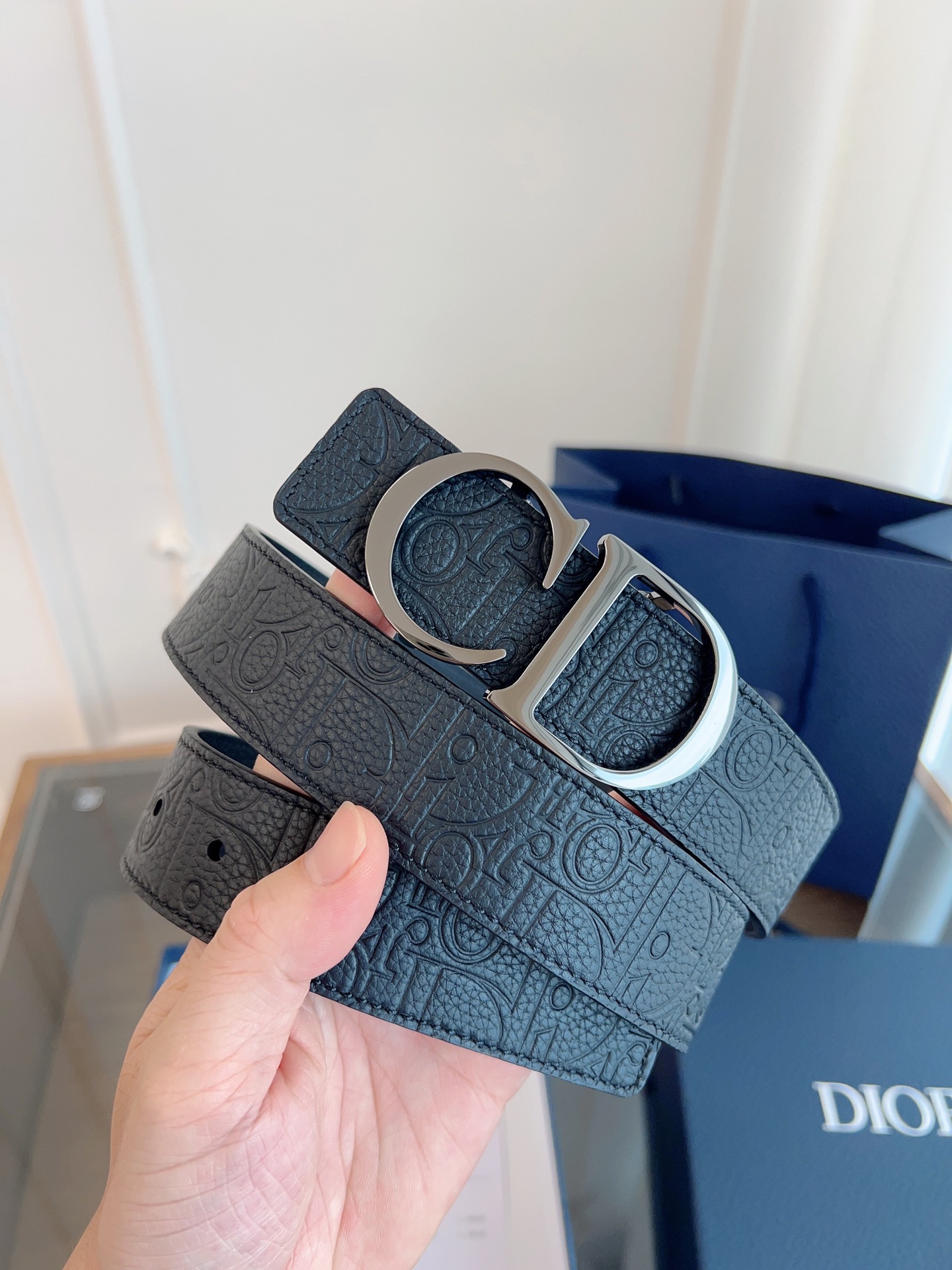 《DIOR》迪奥/加强版🇫🇷法国原厂皮料，黑色/轧花全皮 品质毋庸置疑 没有更好 只有最好  尺寸3.5