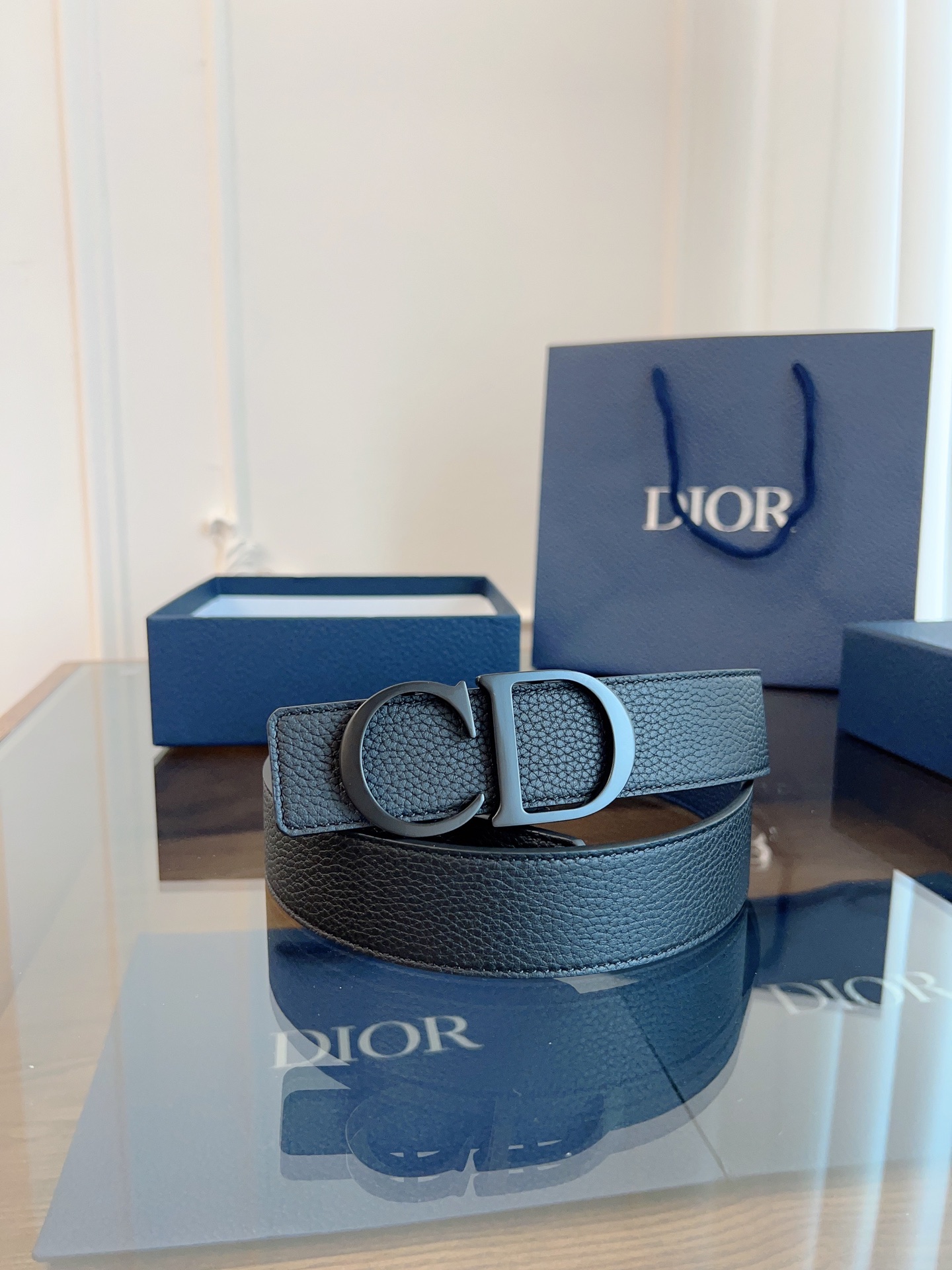 《DIOR》迪奥/加强版🇫🇷法国原厂皮料，黑色/蓝色全皮 品质毋庸置疑 没有更好 只有最好  尺寸3.5