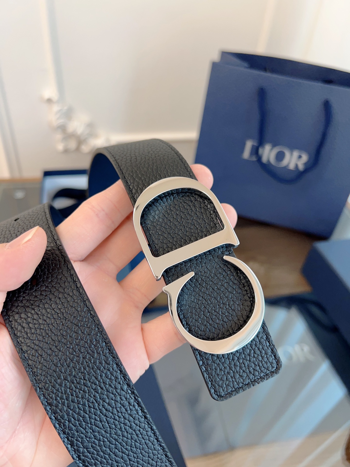 《DIOR》迪奥/加强版🇫🇷法国原厂皮料，黑色/蓝色全皮 品质毋庸置疑 没有更好 只有最好  尺寸3.5