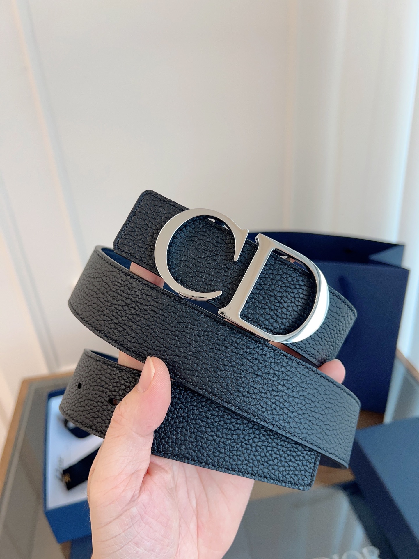 《DIOR》迪奥/加强版🇫🇷法国原厂皮料，黑色/蓝色全皮 品质毋庸置疑 没有更好 只有最好  尺寸3.5