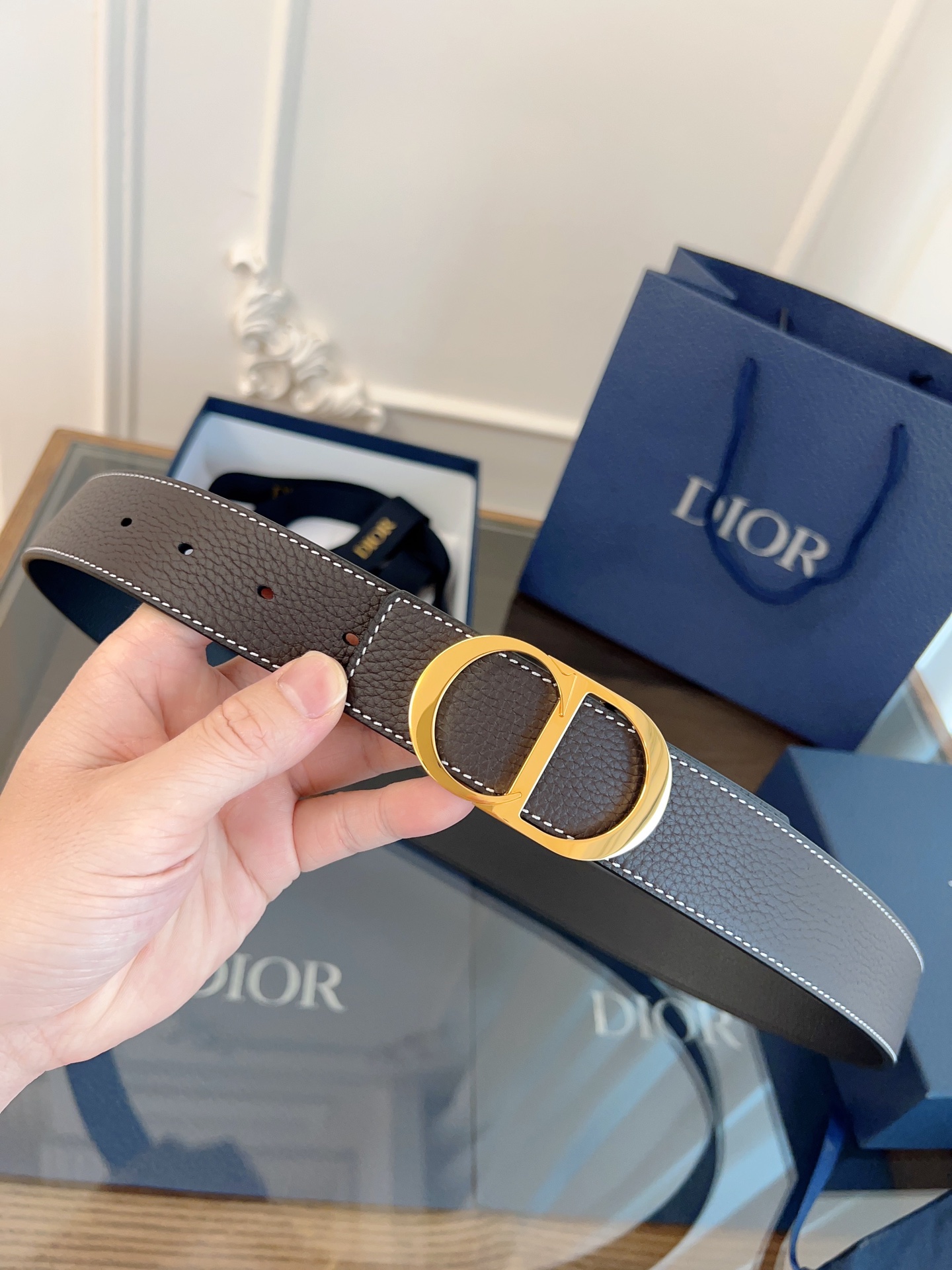 《DIOR》迪奥/加强版🇫🇷法国原厂皮料，咖色/黑色全皮 品质毋庸置疑 没有更好 只有最好  尺寸3.5