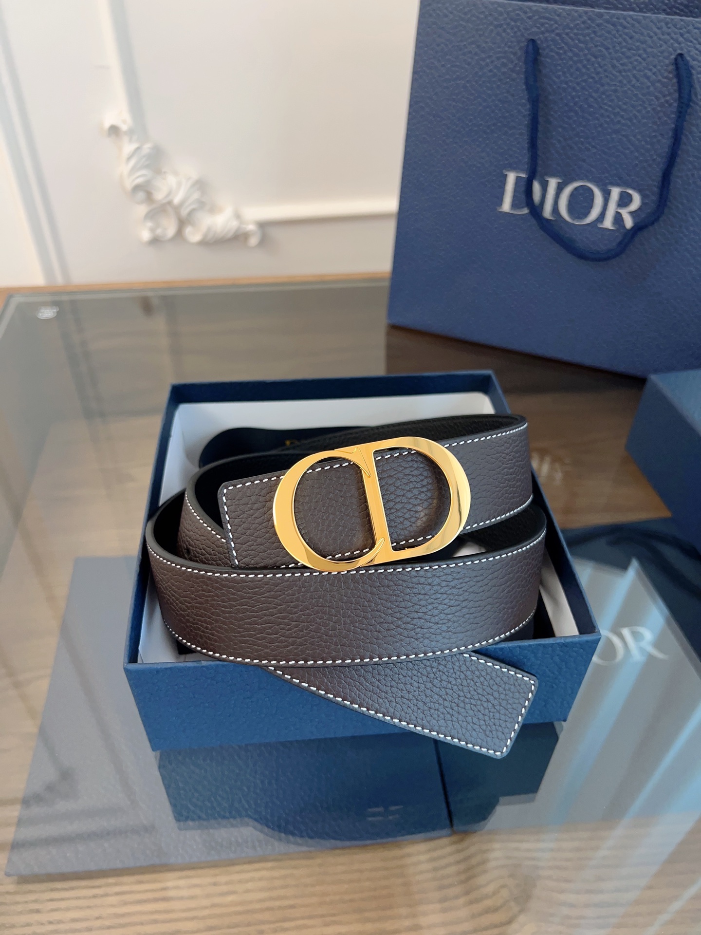 《DIOR》迪奥/加强版🇫🇷法国原厂皮料，咖色/黑色全皮 品质毋庸置疑 没有更好 只有最好  尺寸3.5