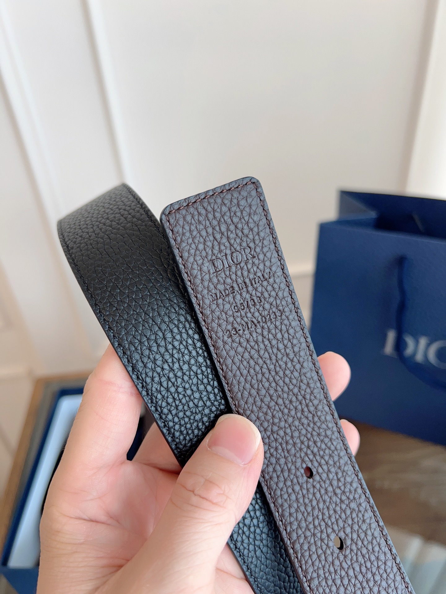 《DIOR》迪奥/加强版🇫🇷法国原厂皮料，咖色/黑色全皮 品质毋庸置疑 没有更好 只有最好  尺寸3.5