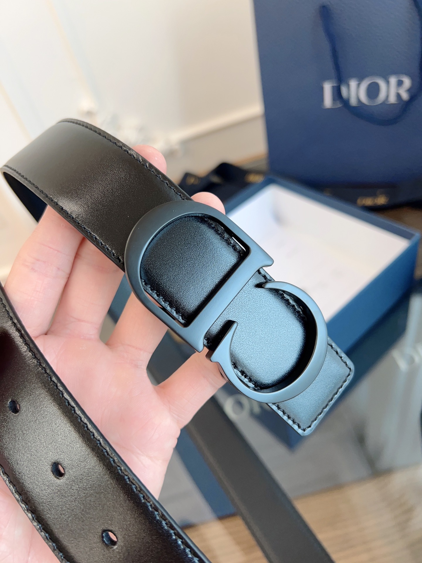 《DIOR》迪奥/加强版🇫🇷法国原厂皮料，亮黑/黑色全皮 品质毋庸置疑 没有更好 只有最好  尺寸3.5
