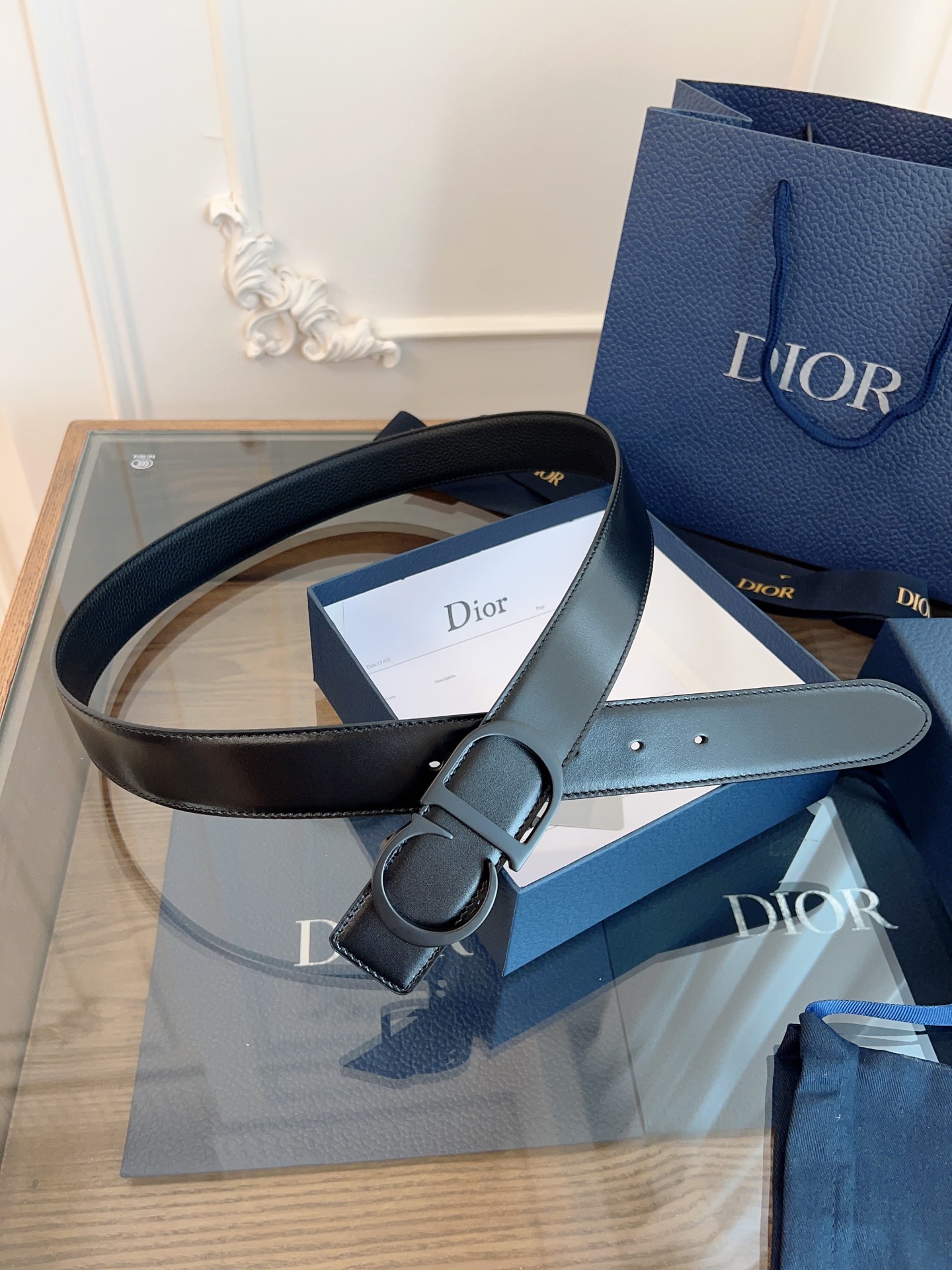 《DIOR》迪奥/加强版🇫🇷法国原厂皮料，亮黑/黑色全皮 品质毋庸置疑 没有更好 只有最好  尺寸3.5