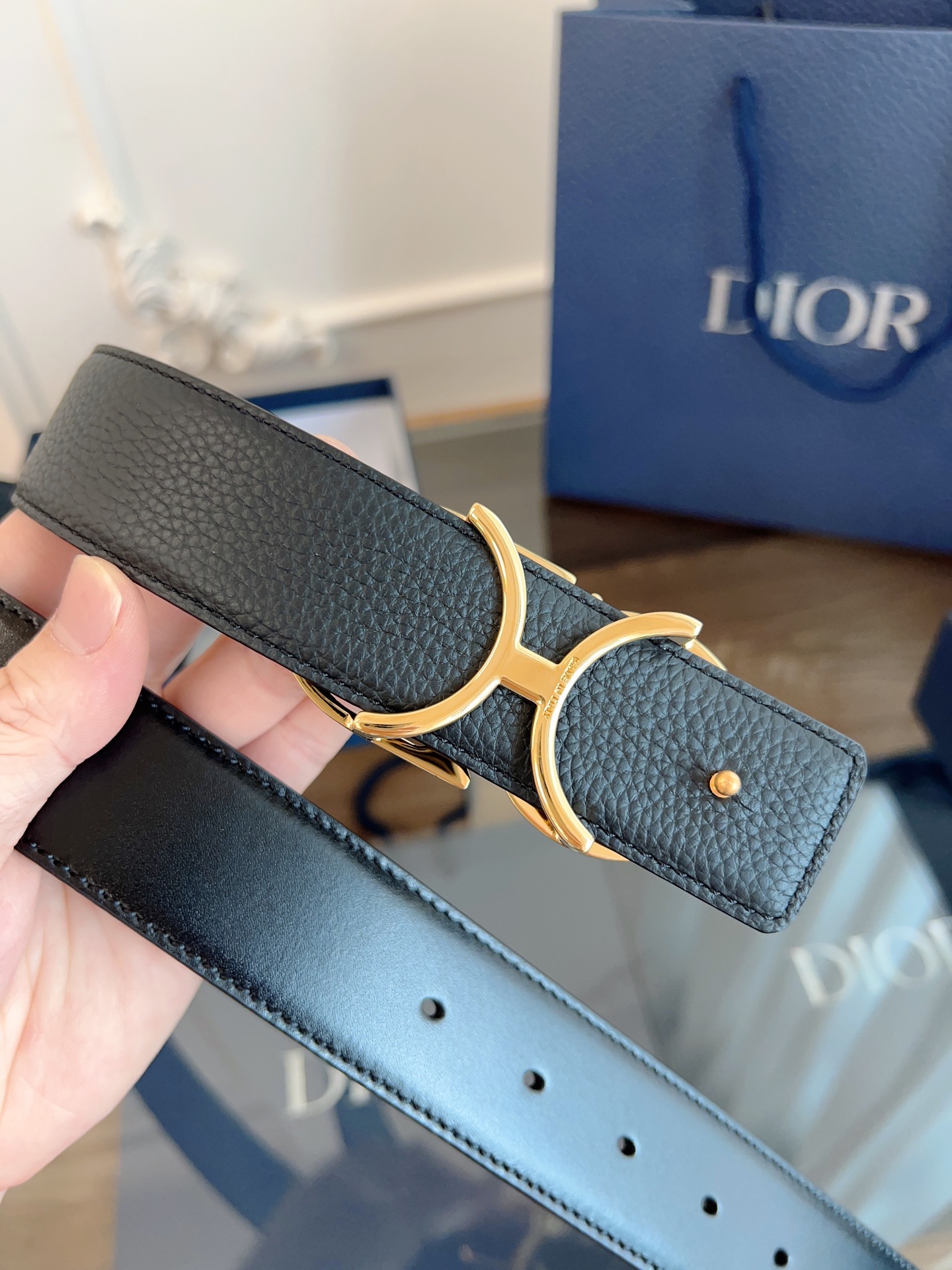 《DIOR》迪奥/加强版🇫🇷法国原厂皮料，亮黑/黑色全皮 品质毋庸置疑 没有更好 只有最好  尺寸3.5