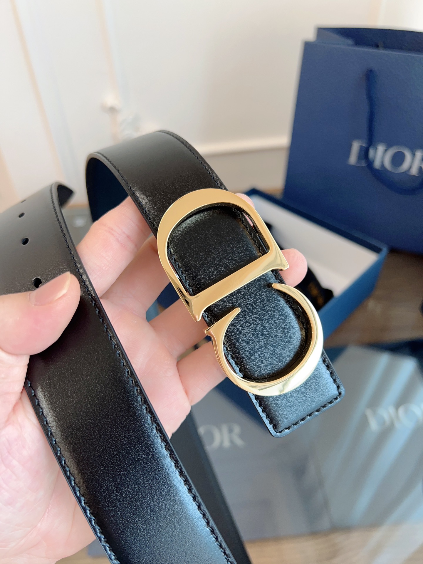 《DIOR》迪奥/加强版🇫🇷法国原厂皮料，亮黑/黑色全皮 品质毋庸置疑 没有更好 只有最好  尺寸3.5