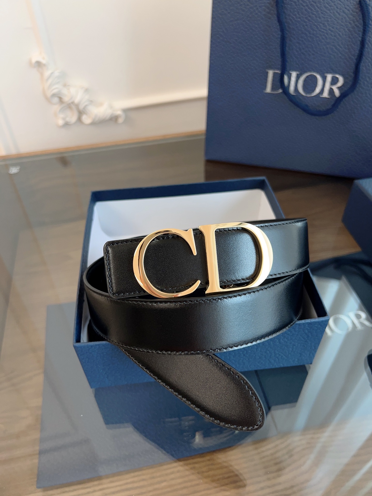 《DIOR》迪奥/加强版🇫🇷法国原厂皮料，亮黑/黑色全皮 品质毋庸置疑 没有更好 只有最好  尺寸3.5