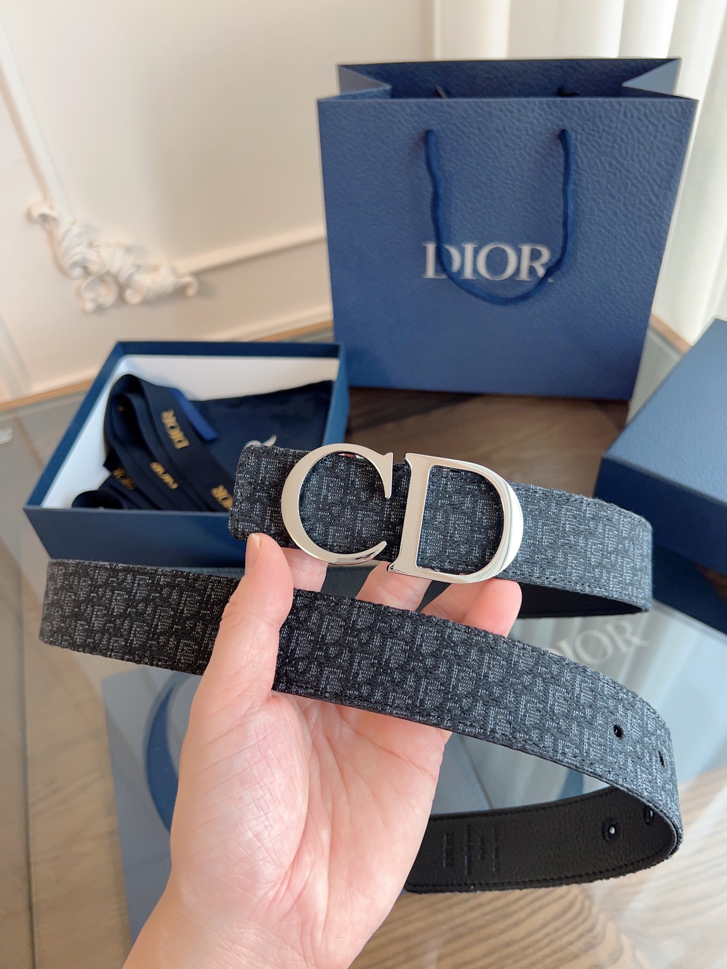 [Dior Belts]DIORenhanced French original leather The quality of Oblique small