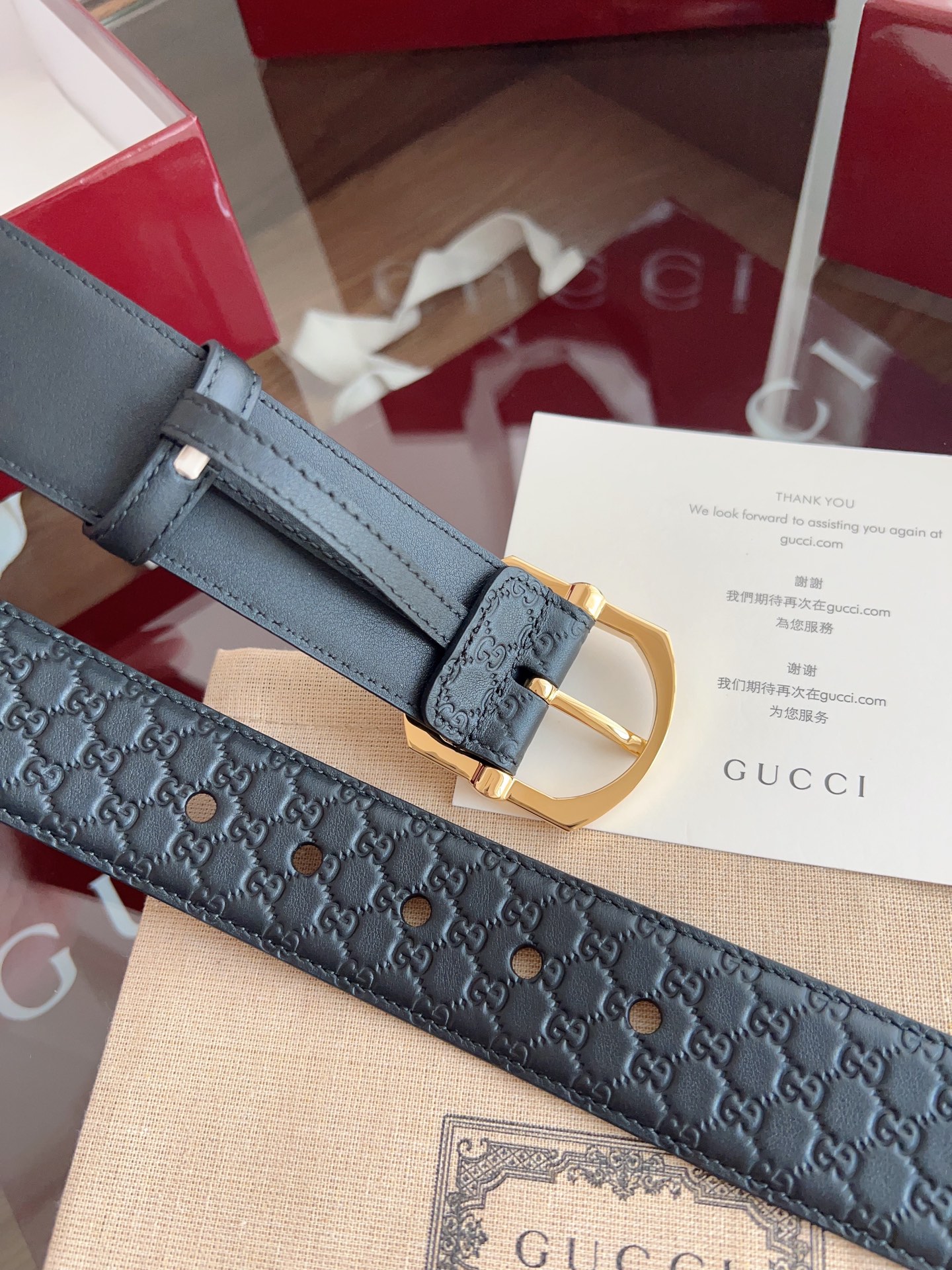 Gucci古驰🇫🇷法国原厂皮料，黑色牛皮 品质毋庸置疑 没有更好 只有最好  尺寸4.0厘米。P160