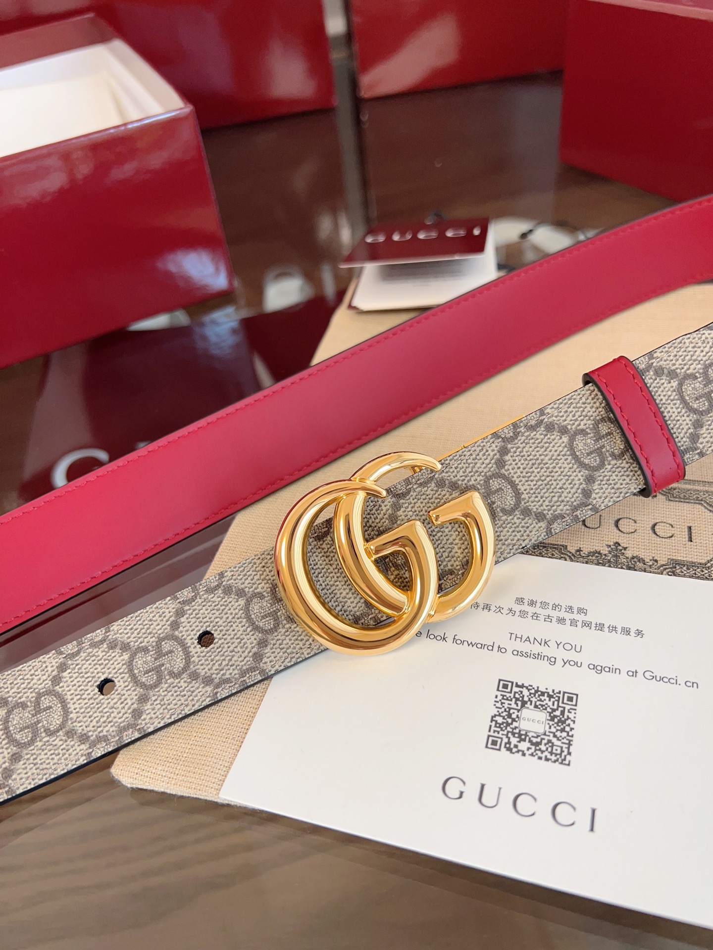  Gucci 2025最新专柜系列安哥拉红 款号  92TIN 9257 双面进口原厂防水PVC材质 比