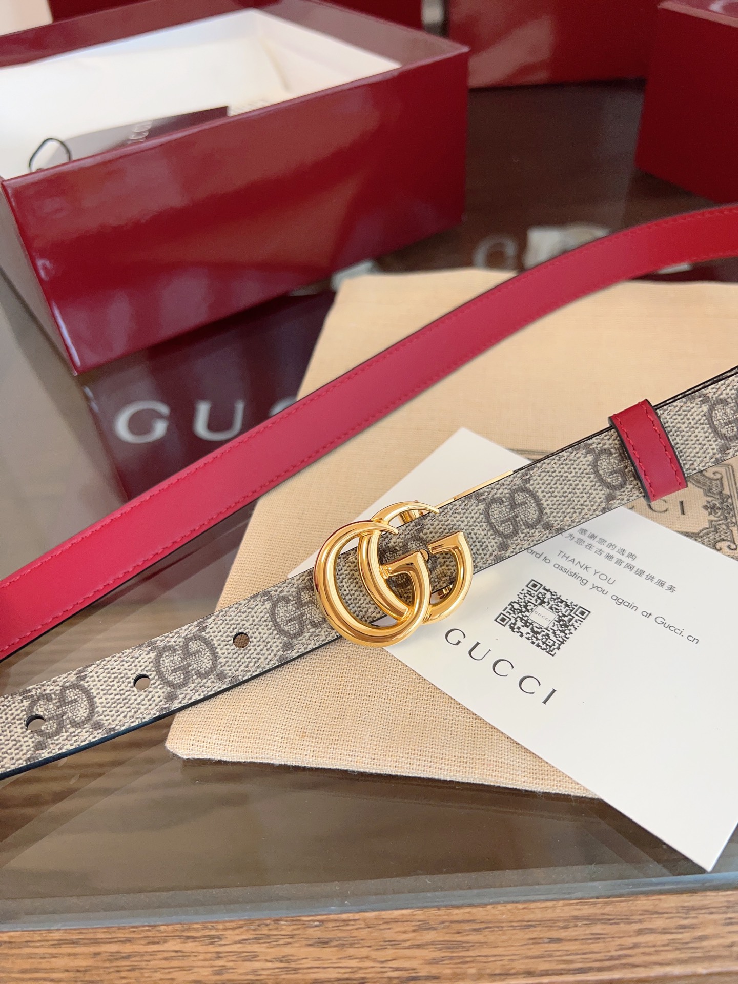  Gucci 2025最新专柜系列安哥拉红 款号  92TIN 9257 双面进口原厂防水PVC材质 比