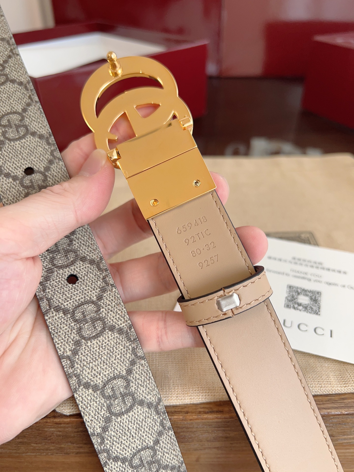  Gucci 2025最新专柜系列裸粉 款号  92TIN 9257 双面进口原厂防水PVC材质 比牛皮