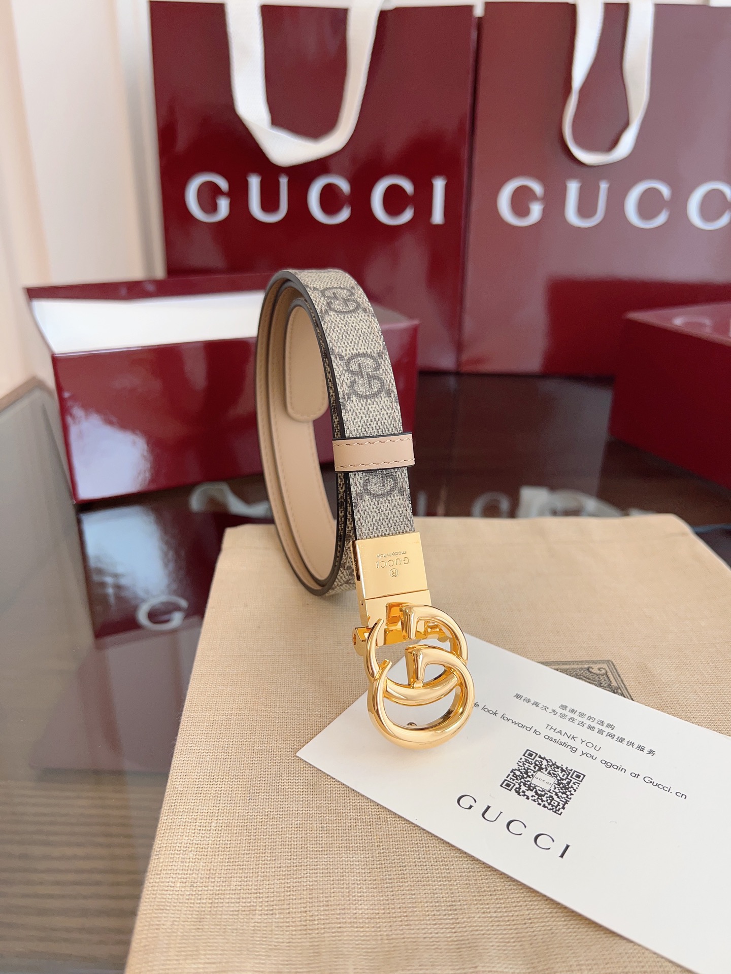  Gucci 2025最新专柜系列裸粉 款号  92TIN 9257 双面进口原厂防水PVC材质 比牛皮