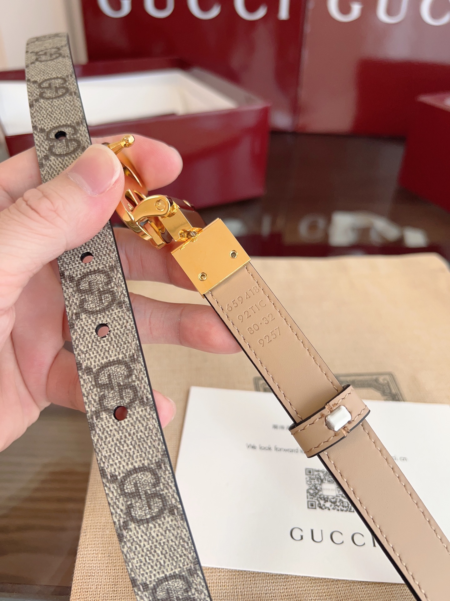 Gucci 2025最新专柜系列裸粉 款号  92TIN 9257 双面进口原厂防水PVC材质 比牛皮