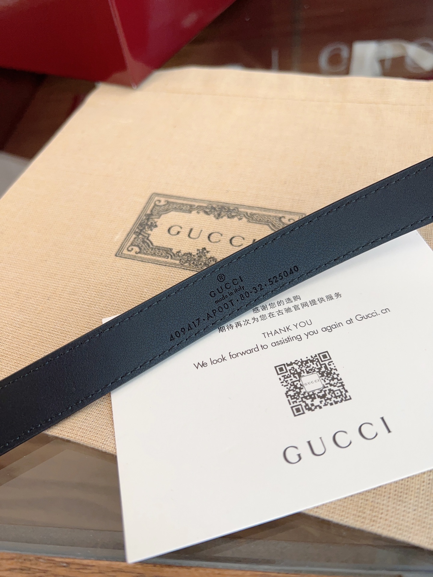  GUCCI 表面头层小牛皮 宽度2.0cm 专柜新版logo横标，原版进口南非皮底，精品双G铜扣  高