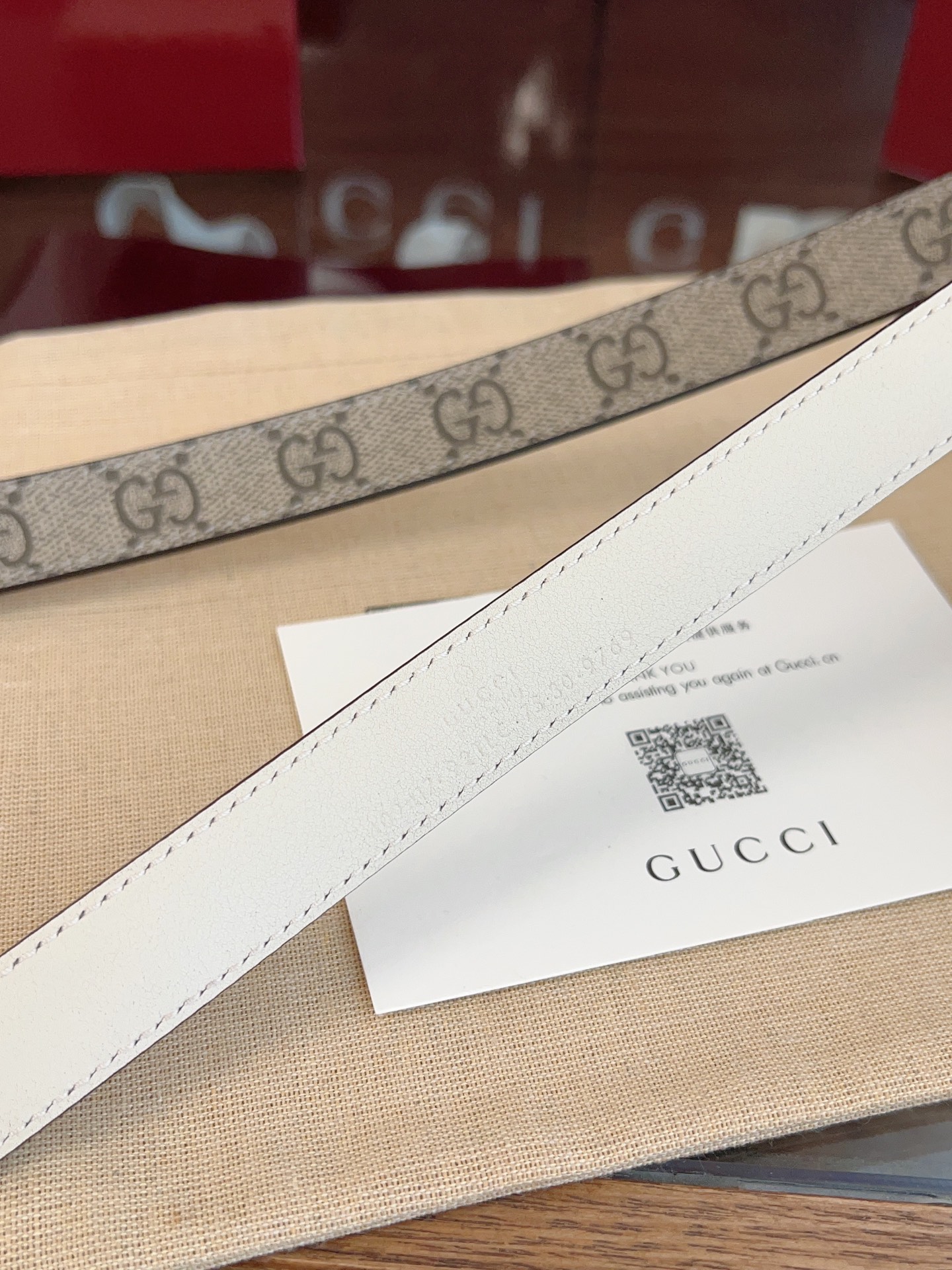 今年最时尚拼接系列 Gucci小牛皮拼接GG Supreme 老花帆布，对版3孔调节，横标logo编号:409417·92TLC 宽2.0cm 复古GG扣 P160