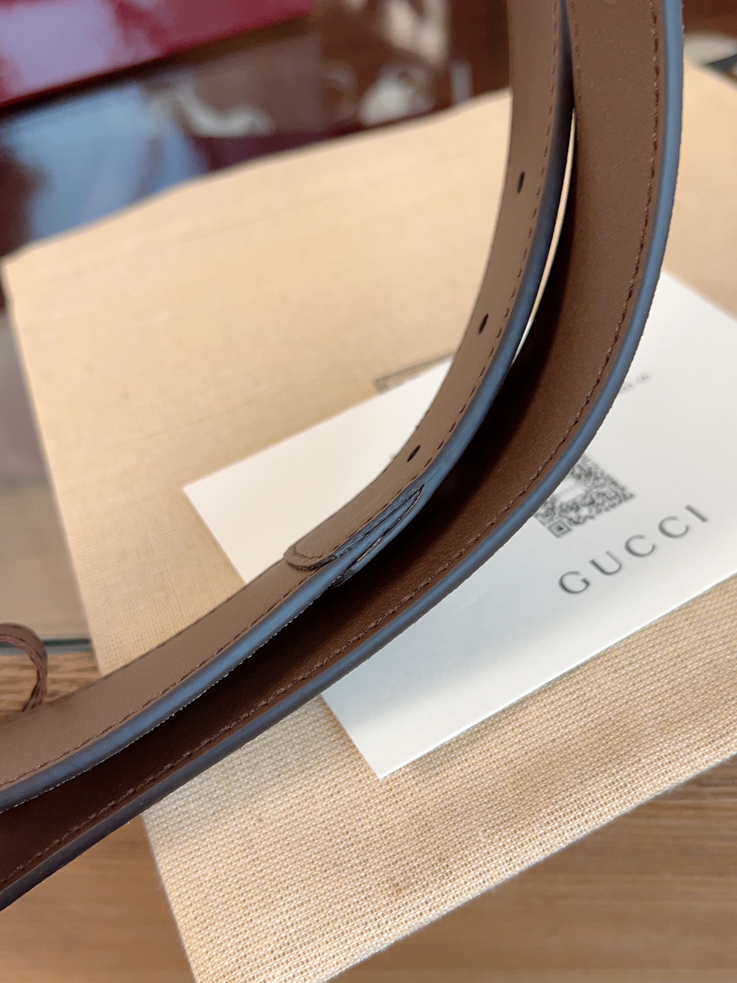 今年最时尚拼接系列 Gucci小牛皮拼接GG Supreme 老花帆布，对版3孔调节，横标logo编号:409417·92TLC 宽3.0cm 复古GG扣 P160