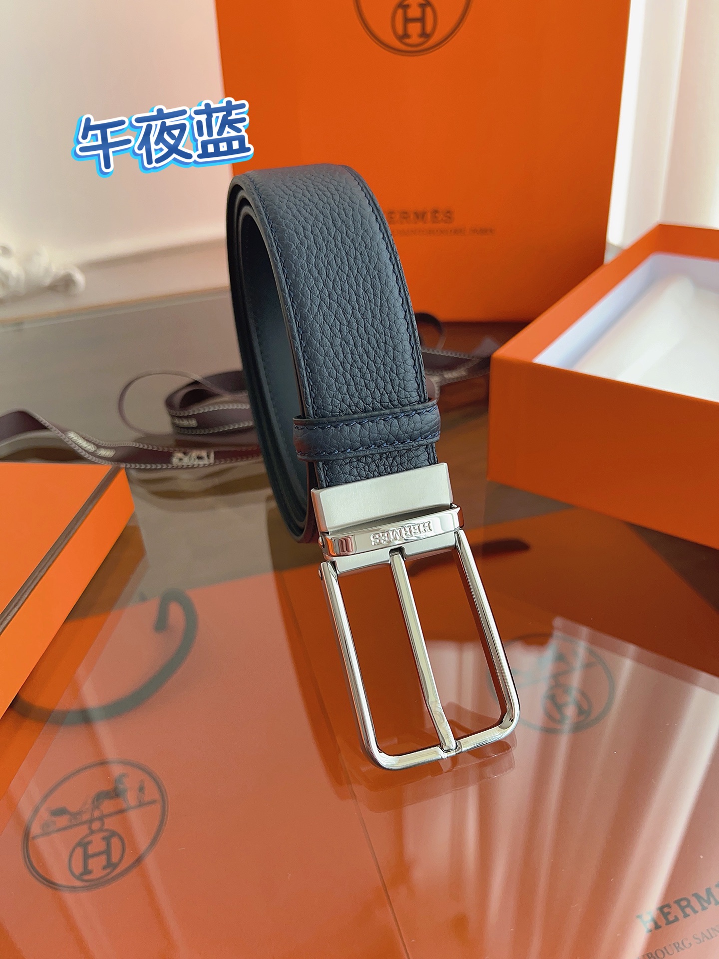 HERMES 最新设计 代购品质 腰带精选进口优质Togo皮，搭配精钢金属传统小针扣 工艺细节处理到位 