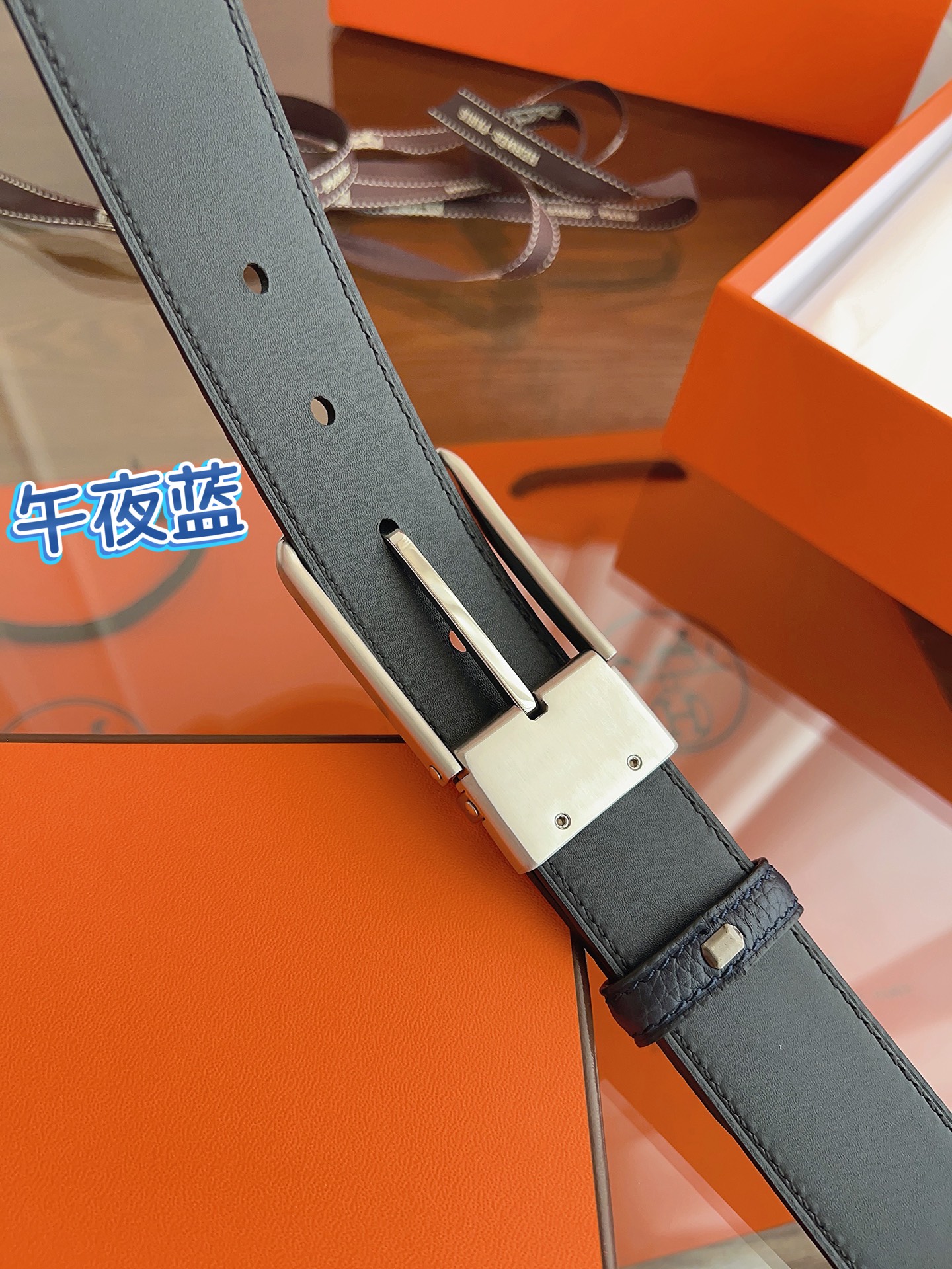 HERMES 最新设计 代购品质 腰带精选进口优质Togo皮，搭配精钢金属传统小针扣 工艺细节处理到位 