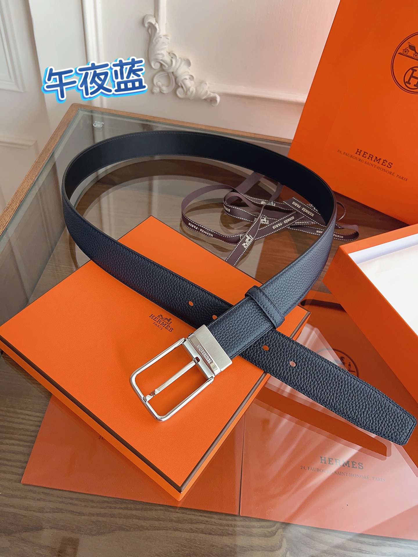 HERMES 最新设计 代购品质 腰带精选进口优质Togo皮，搭配精钢金属传统小针扣 工艺细节处理到位 