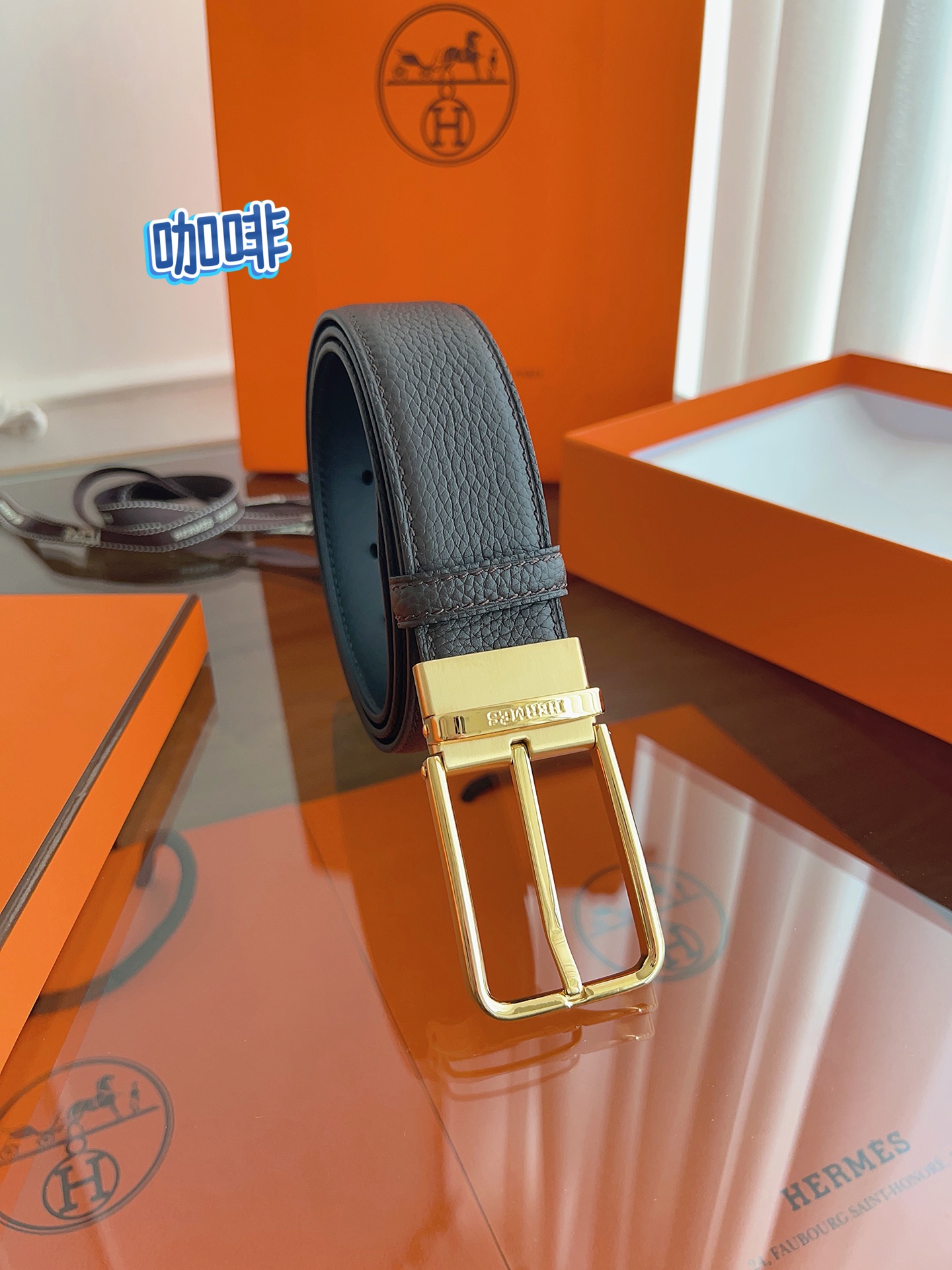 HERMES 最新设计 代购品质 腰带精选进口优质Togo皮，搭配精钢金属传统小针扣 工艺细节处理到位 