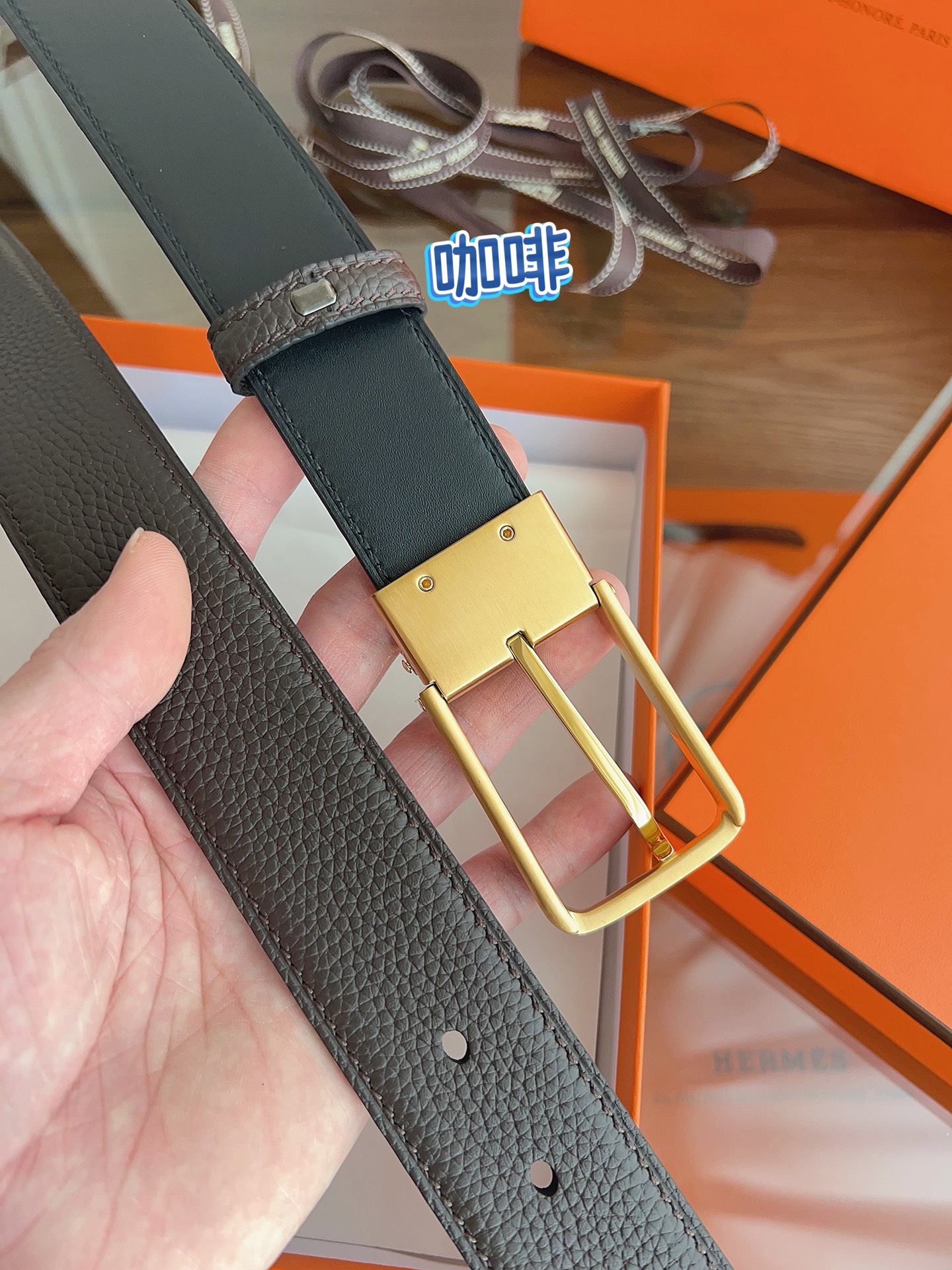 HERMES 最新设计 代购品质 腰带精选进口优质Togo皮，搭配精钢金属传统小针扣 工艺细节处理到位 
