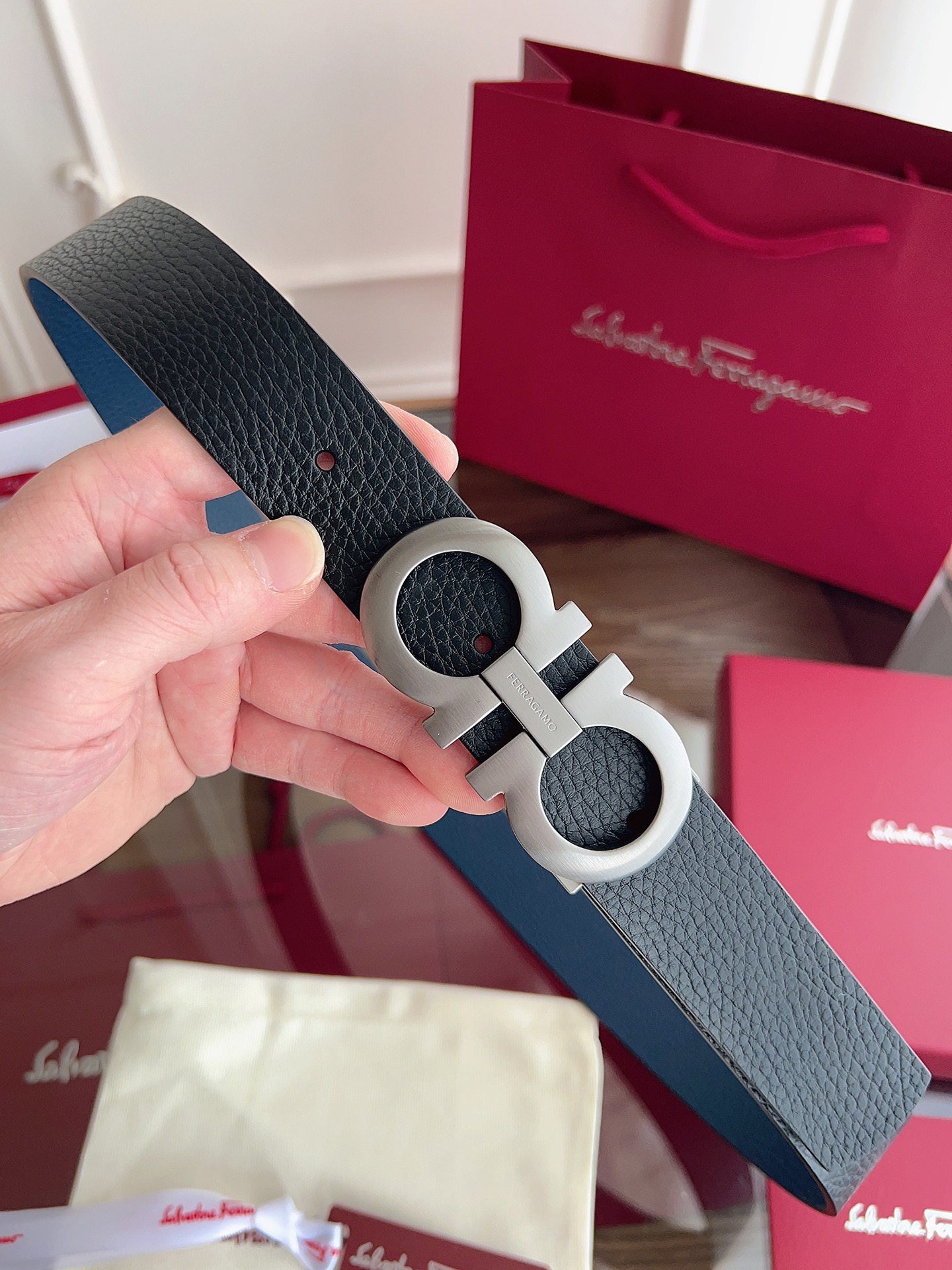 菲拉格慕3.5cm 原厂皮料.精密黄铜五金升级版、正品厂IP电镀！原版搭配、