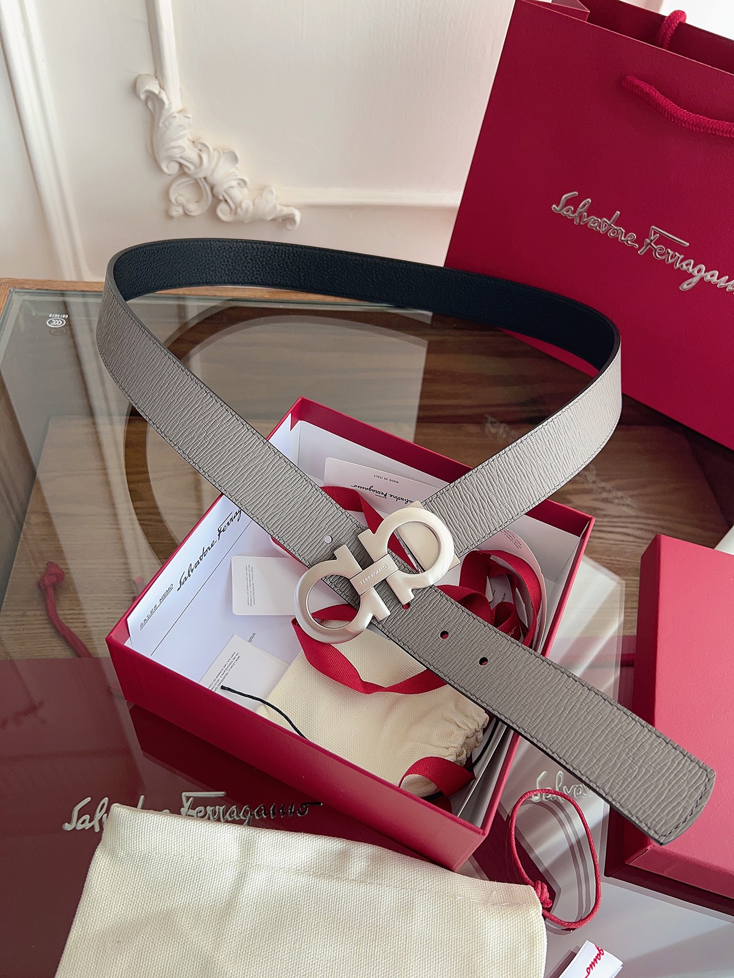 菲拉格慕3.5cm 原厂皮料.精密黄铜五金升级版、正品厂IP电镀！原版搭配、