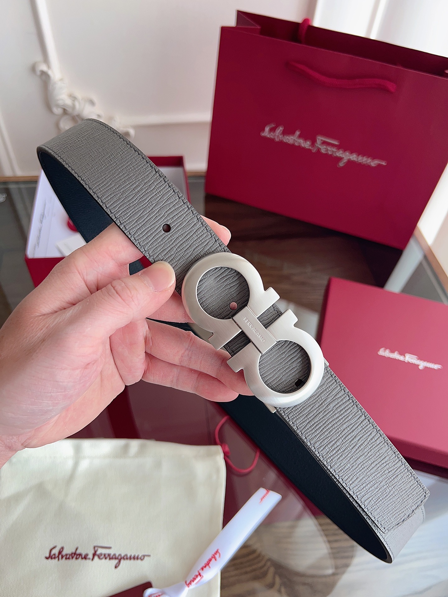 菲拉格慕3.5cm 原厂皮料.精密黄铜五金升级版、正品厂IP电镀！原版搭配、