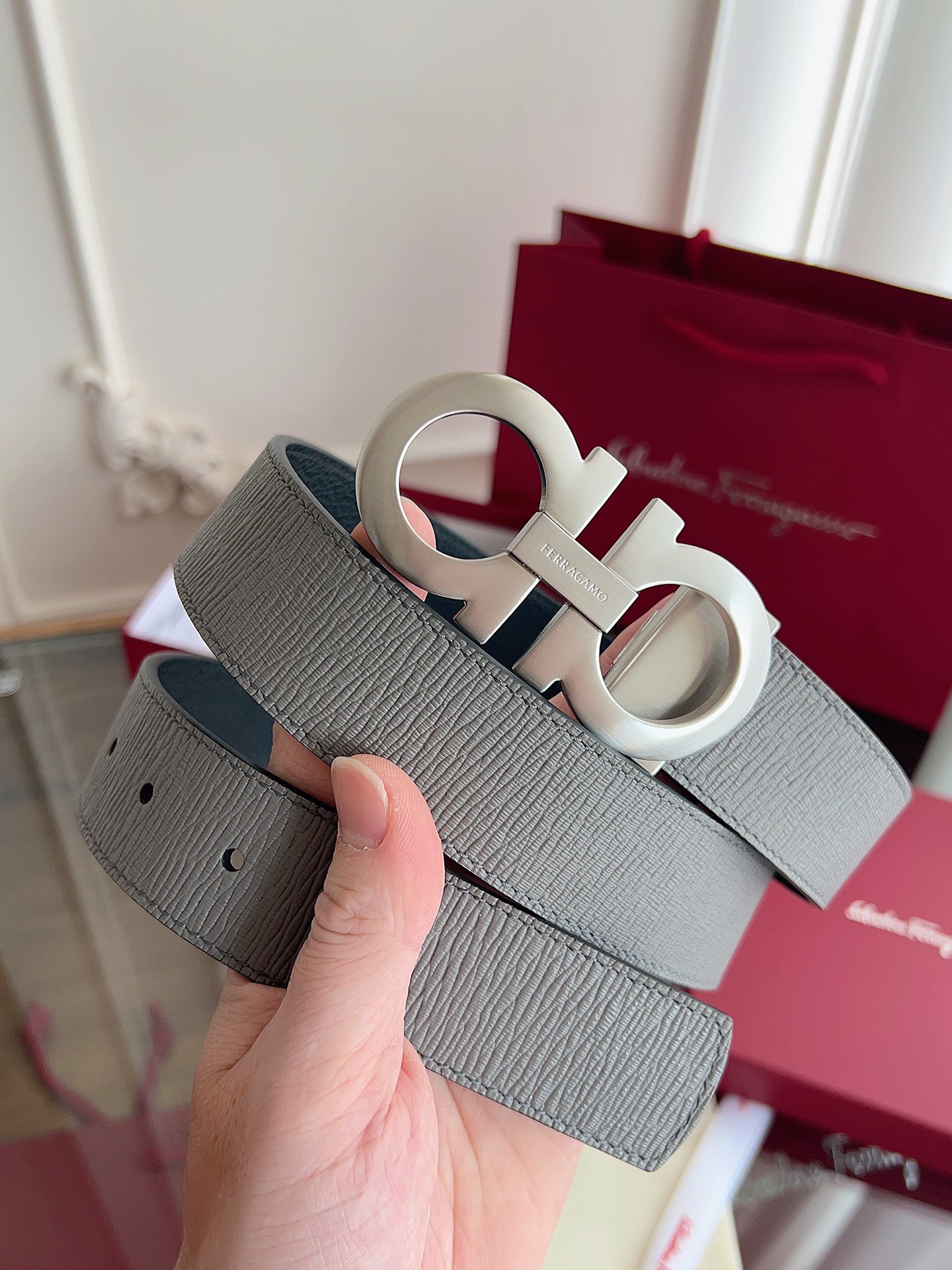 菲拉格慕3.5cm 原厂皮料.精密黄铜五金升级版、正品厂IP电镀！原版搭配、