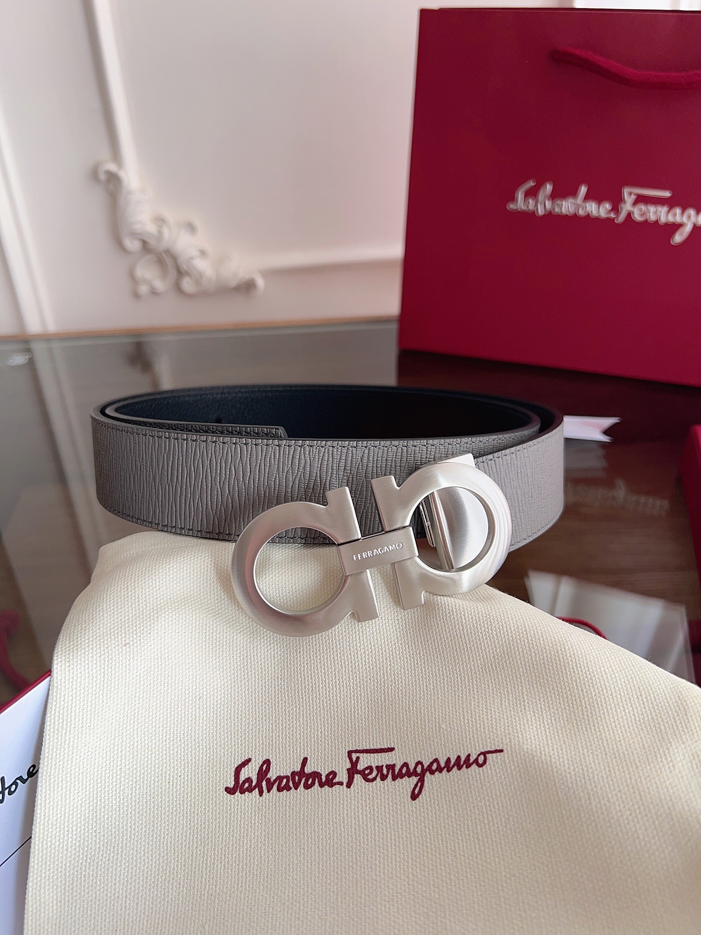 菲拉格慕3.5cm 原厂皮料.精密黄铜五金升级版、正品厂IP电镀！原版搭配、