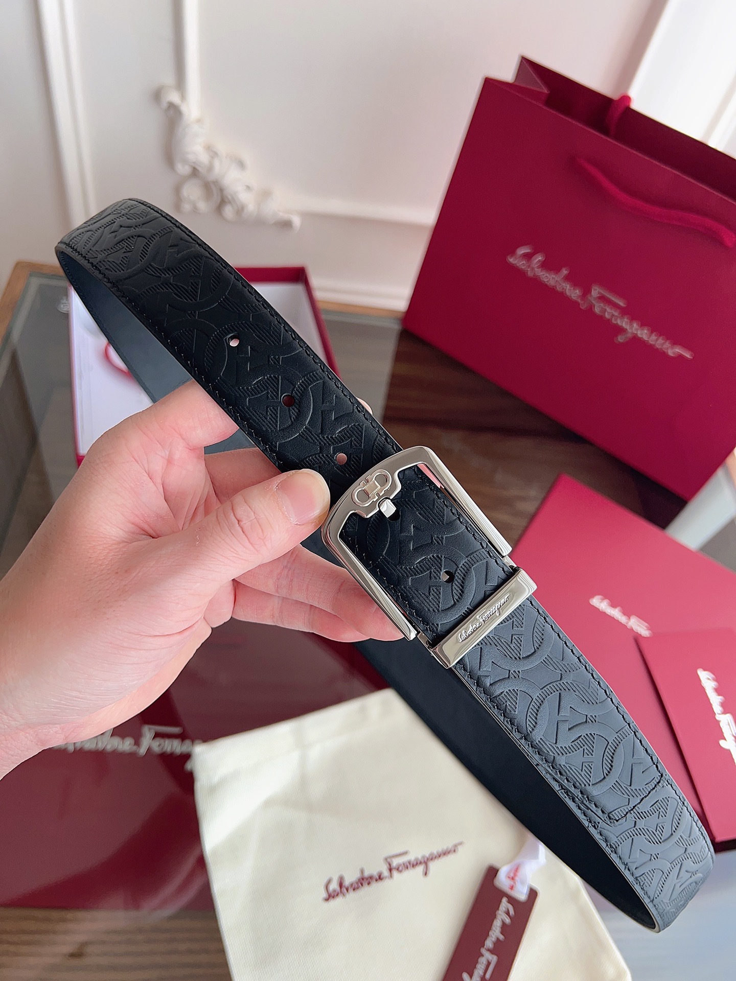 菲拉格慕3.5cm 原厂皮料.精密黄铜五金升级版、正品厂IP电镀！原版搭配、