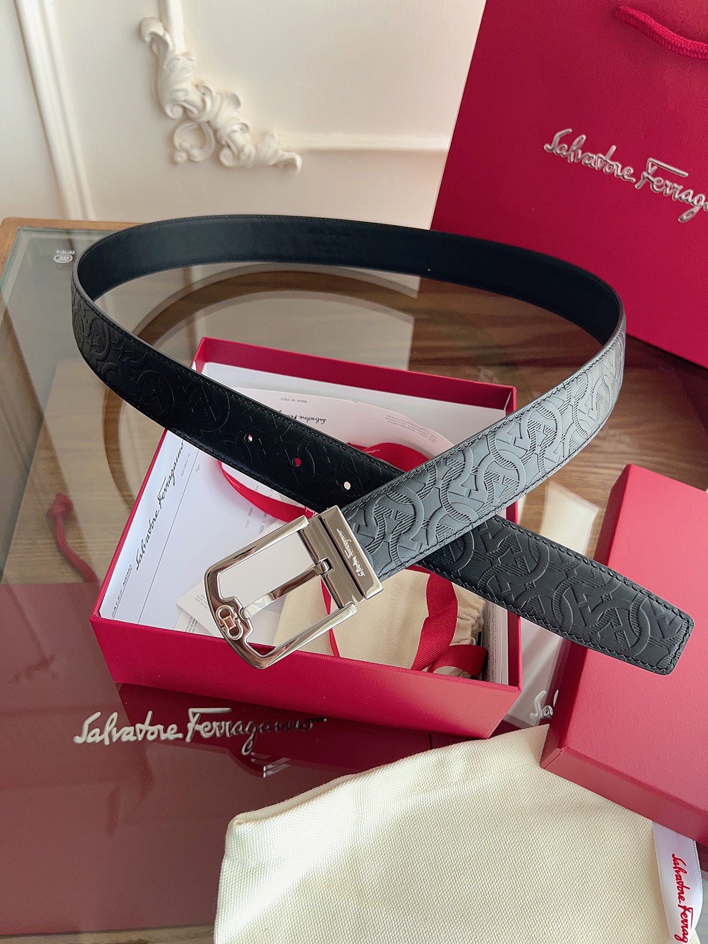 菲拉格慕3.5cm 原厂皮料.精密黄铜五金升级版、正品厂IP电镀！原版搭配、